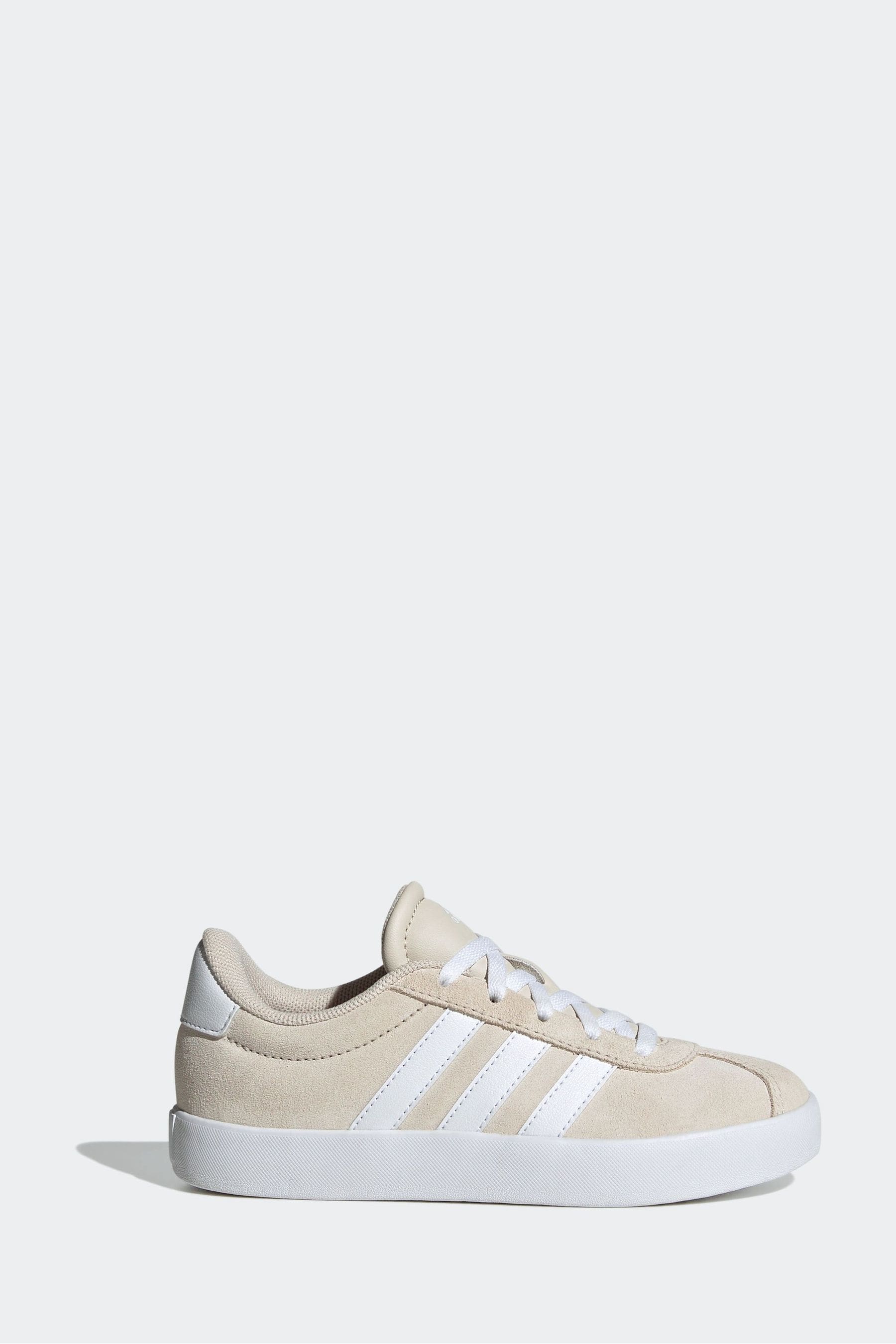 Beige adidas Junior Sportswear VL Court Trainers