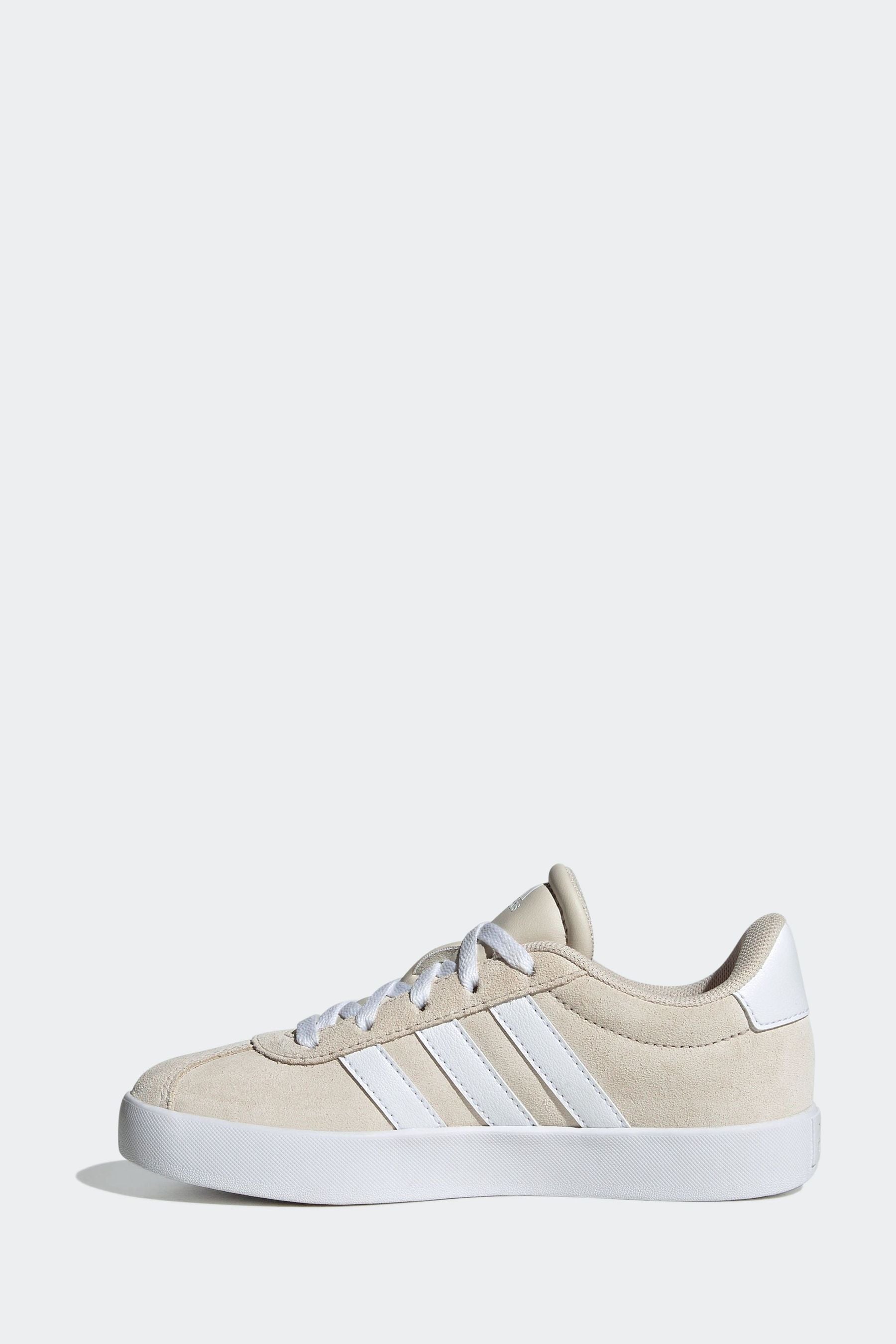 Beige adidas Junior Sportswear VL Court Trainers