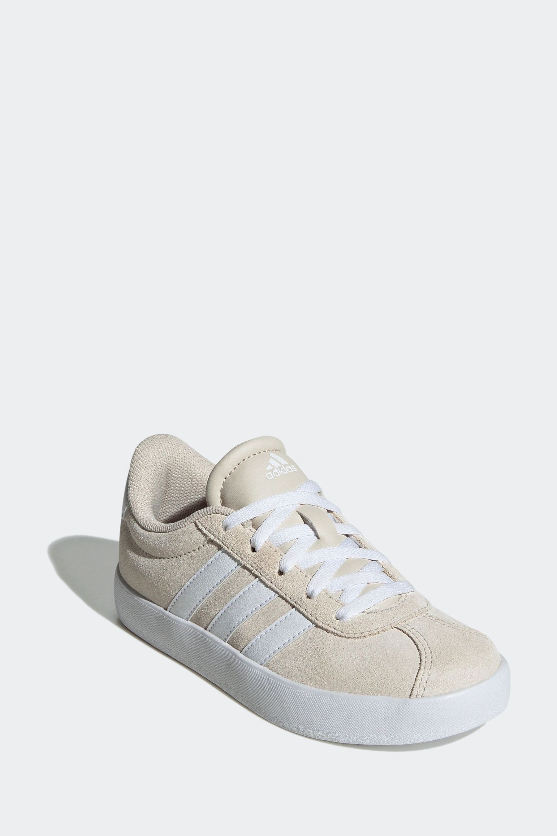 Beige adidas Junior Sportswear VL Court Trainers