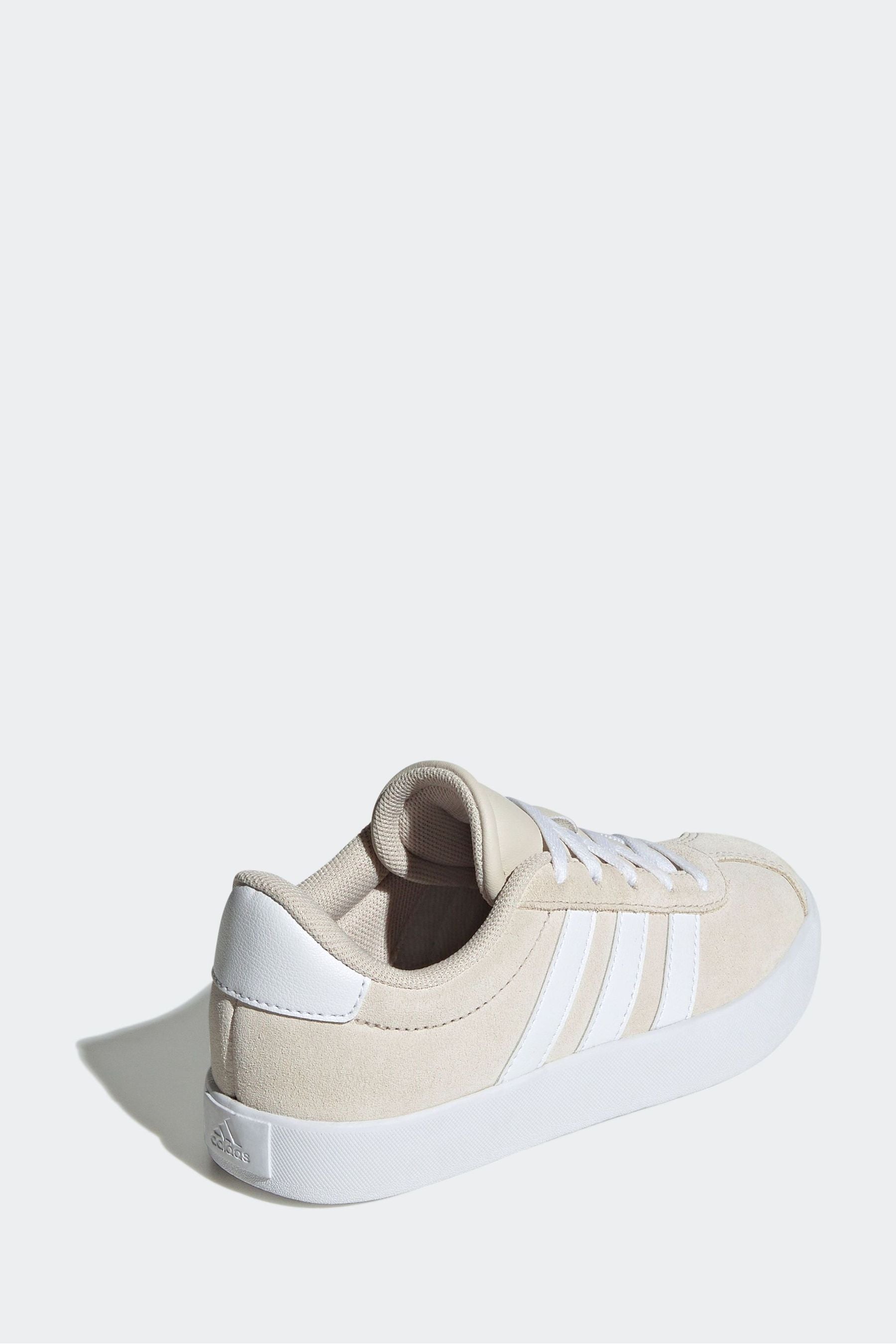 Beige adidas Junior Sportswear VL Court Trainers