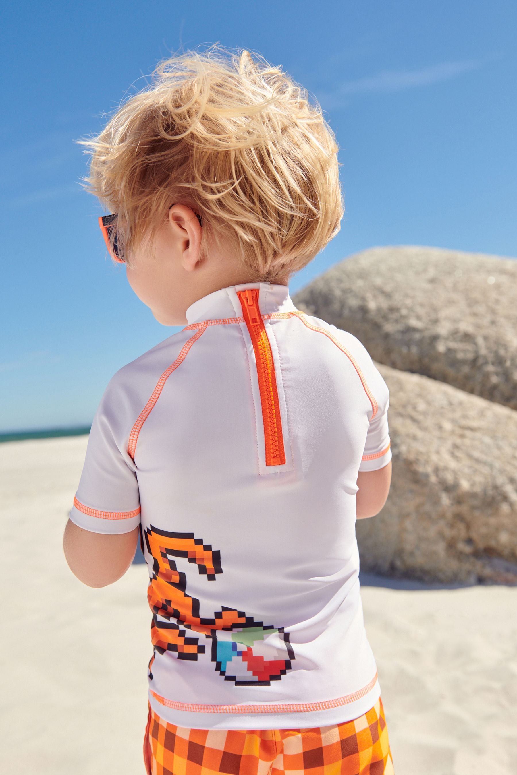 Orange Octopus Sunsafe Top and Shorts Set (3mths-7yrs)