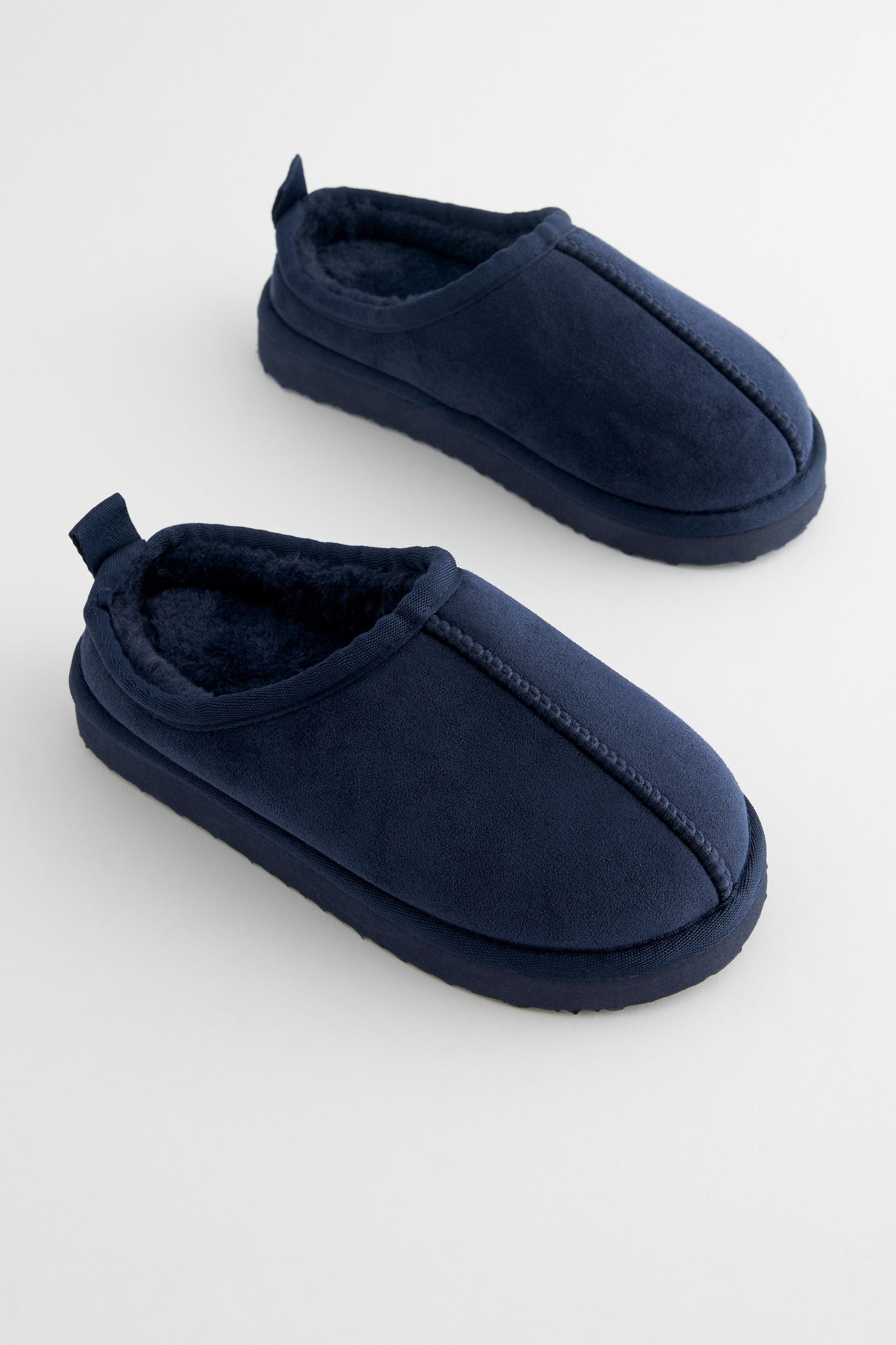 Navy Blue Cosy Mule Slippers