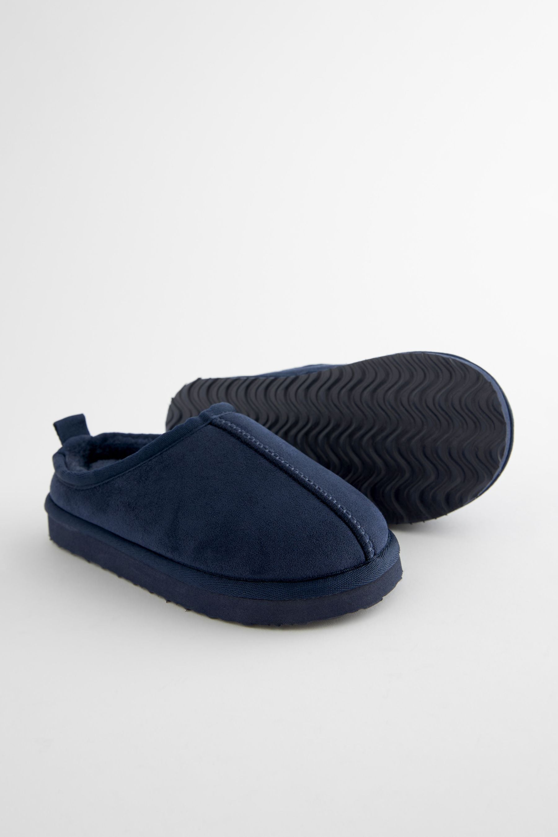 Navy Blue Cosy Mule Slippers