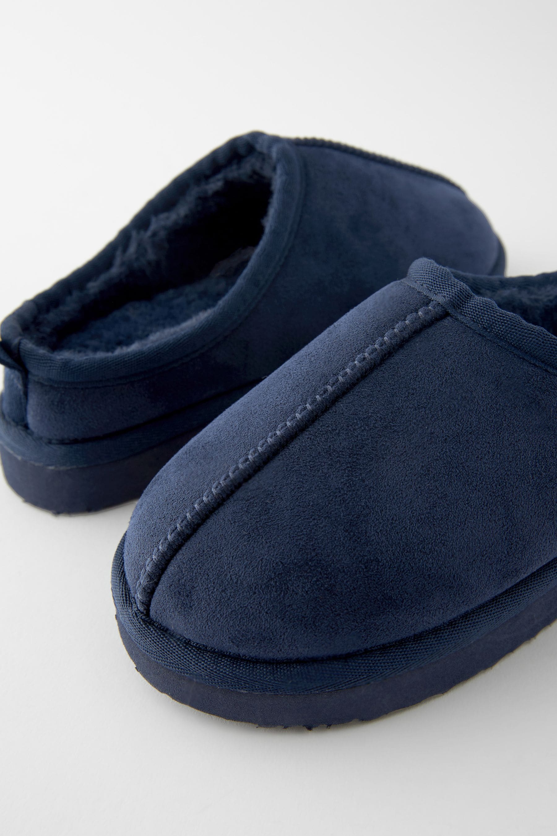 Navy Blue Cosy Mule Slippers