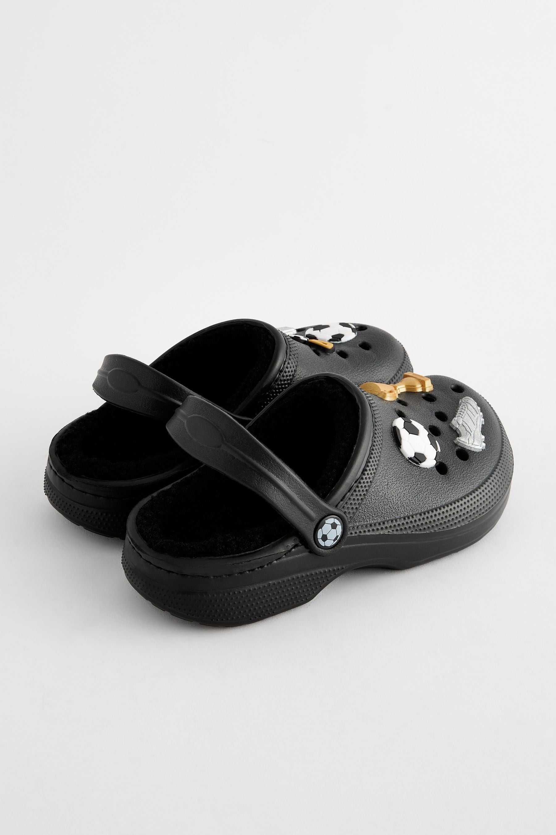 Black Football Slippers Clogs