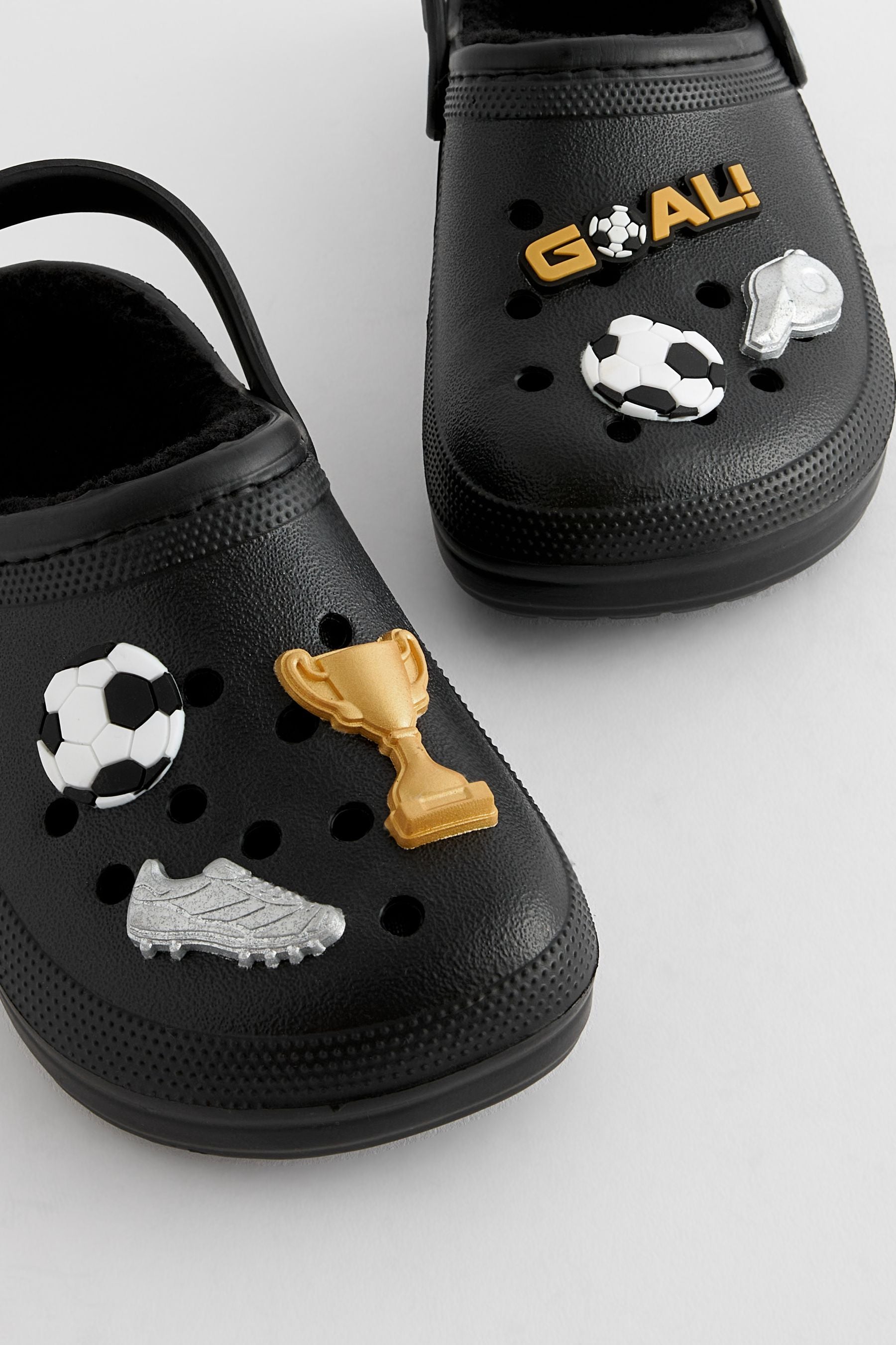 Black Football Slippers Clogs