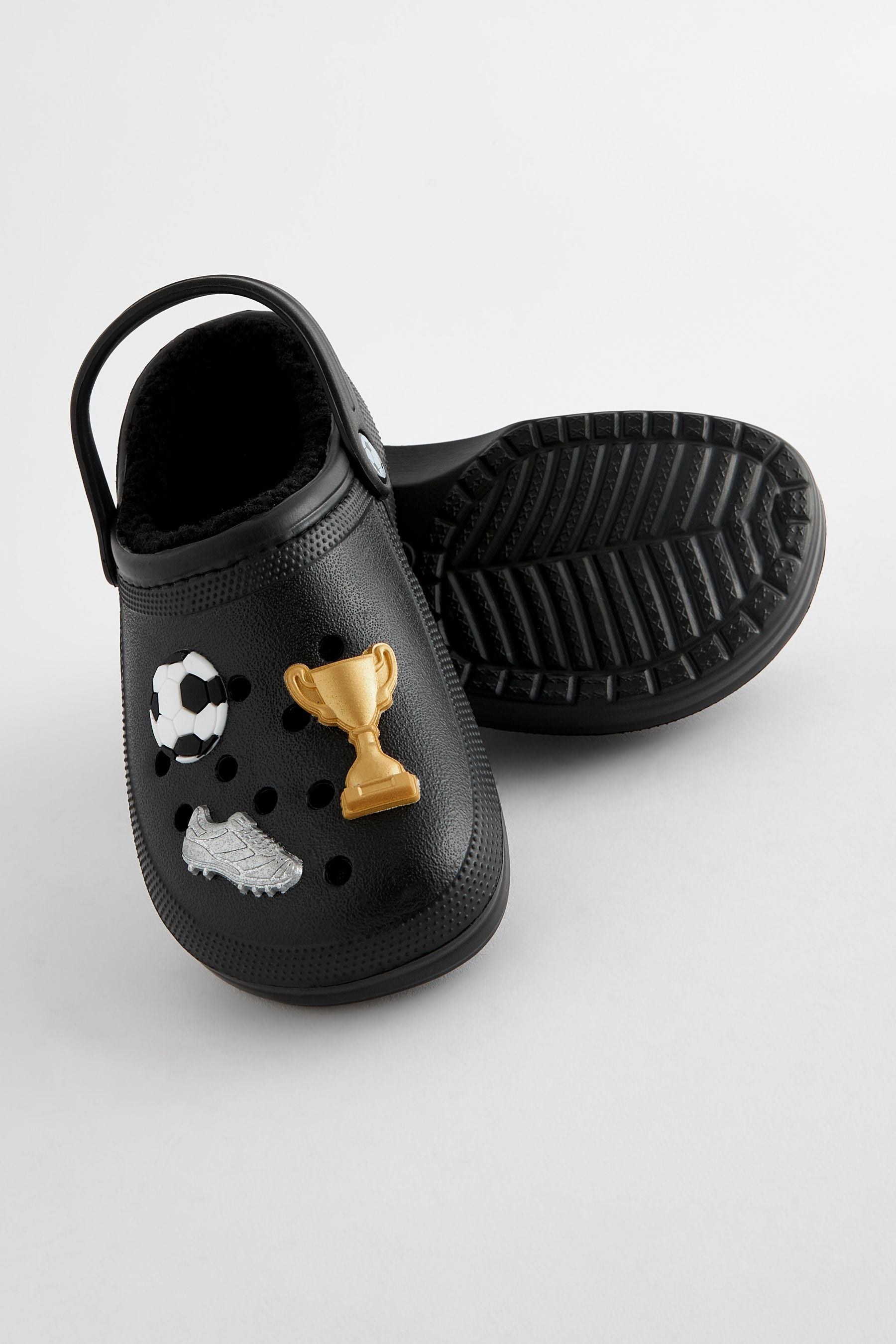 Black Football Slippers Clogs