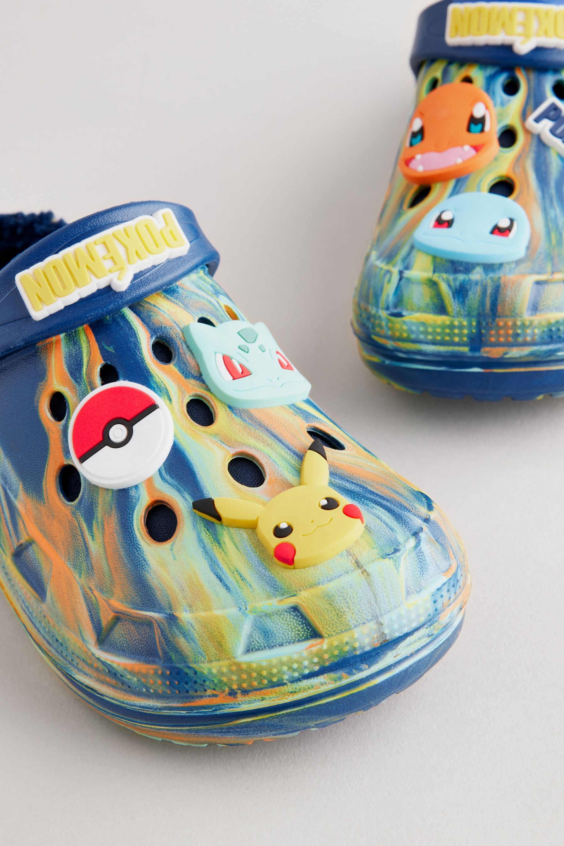 Blue Marble Pokemon Warm Lined Slipper Clog