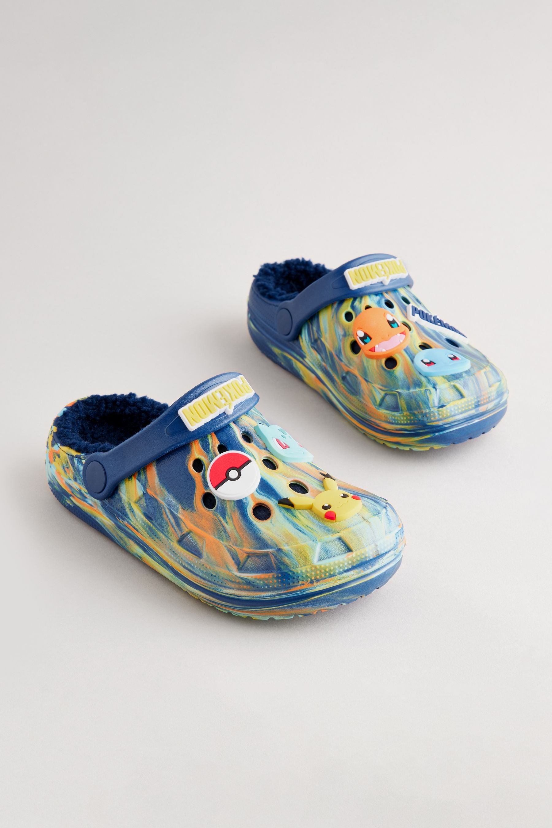 Blue Marble Pokemon Warm Lined Slipper Clog