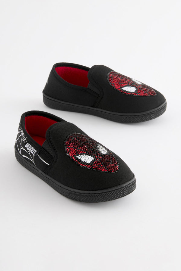 Black Spider-Man Cupsole Slippers