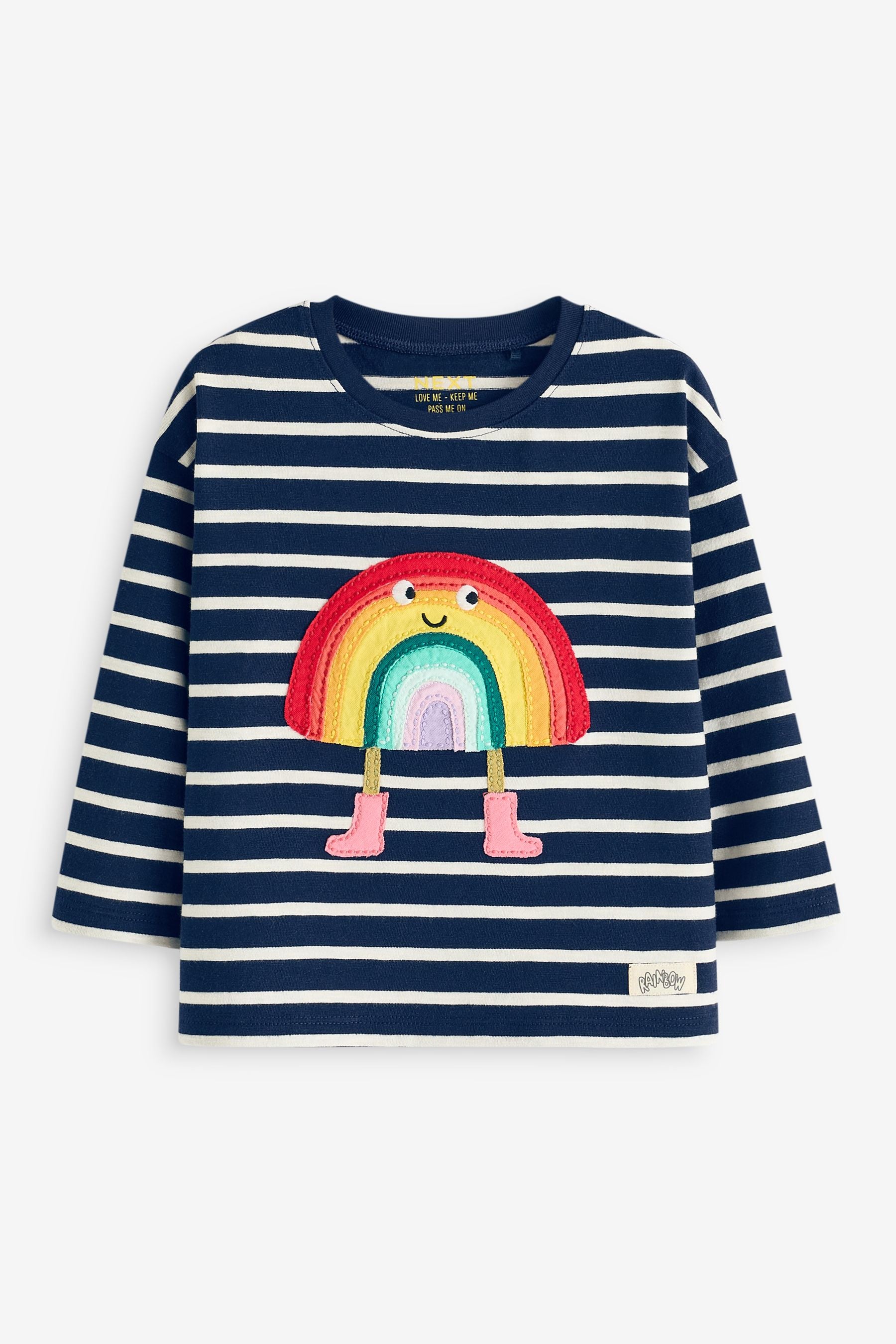 Rainbow 100% Cotton Long Sleeve Tops 4 Pack (3mths-7yrs)