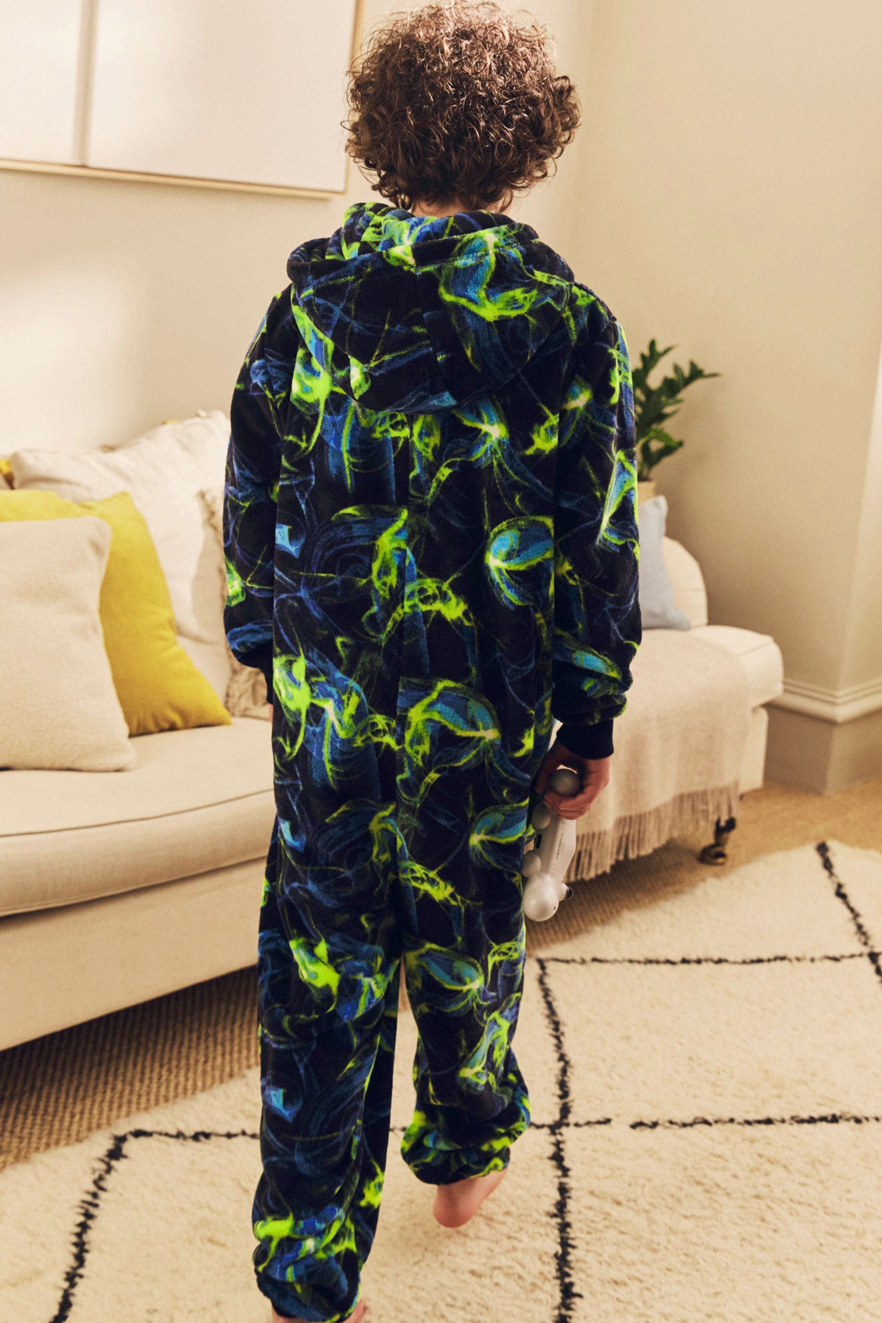 Multi Fluro Marble Fleece All-In-One (3-16yrs)