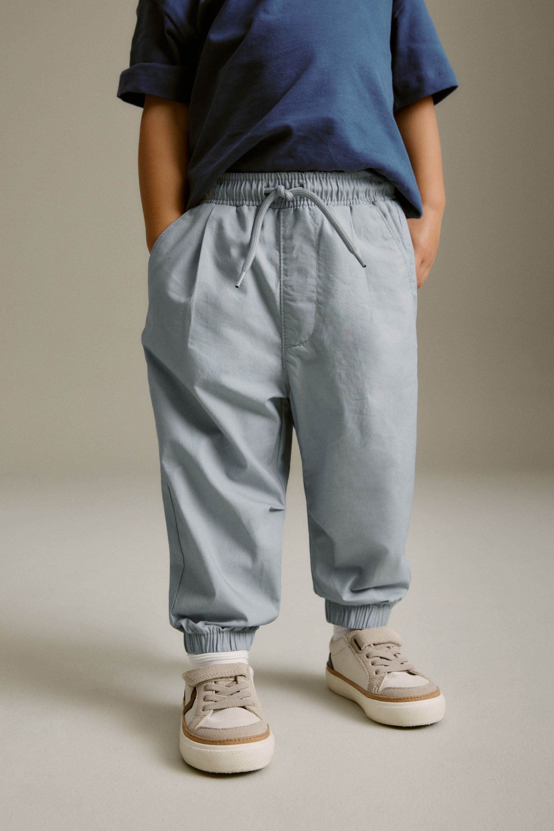 Pale Blue Parachute Trousers (3mths-7yrs)