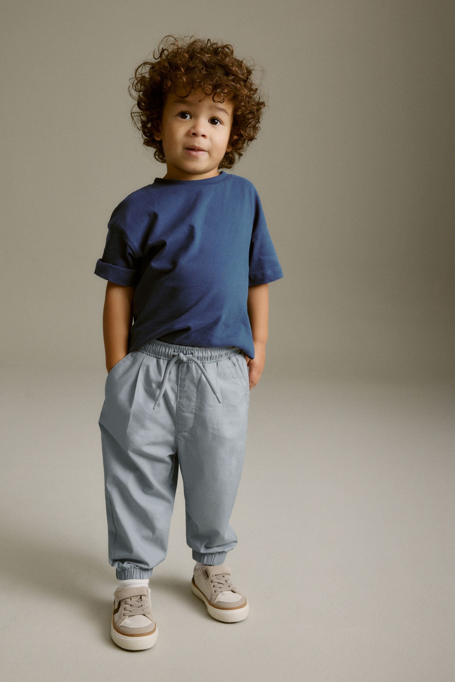 Pale Blue Parachute Trousers (3mths-7yrs)