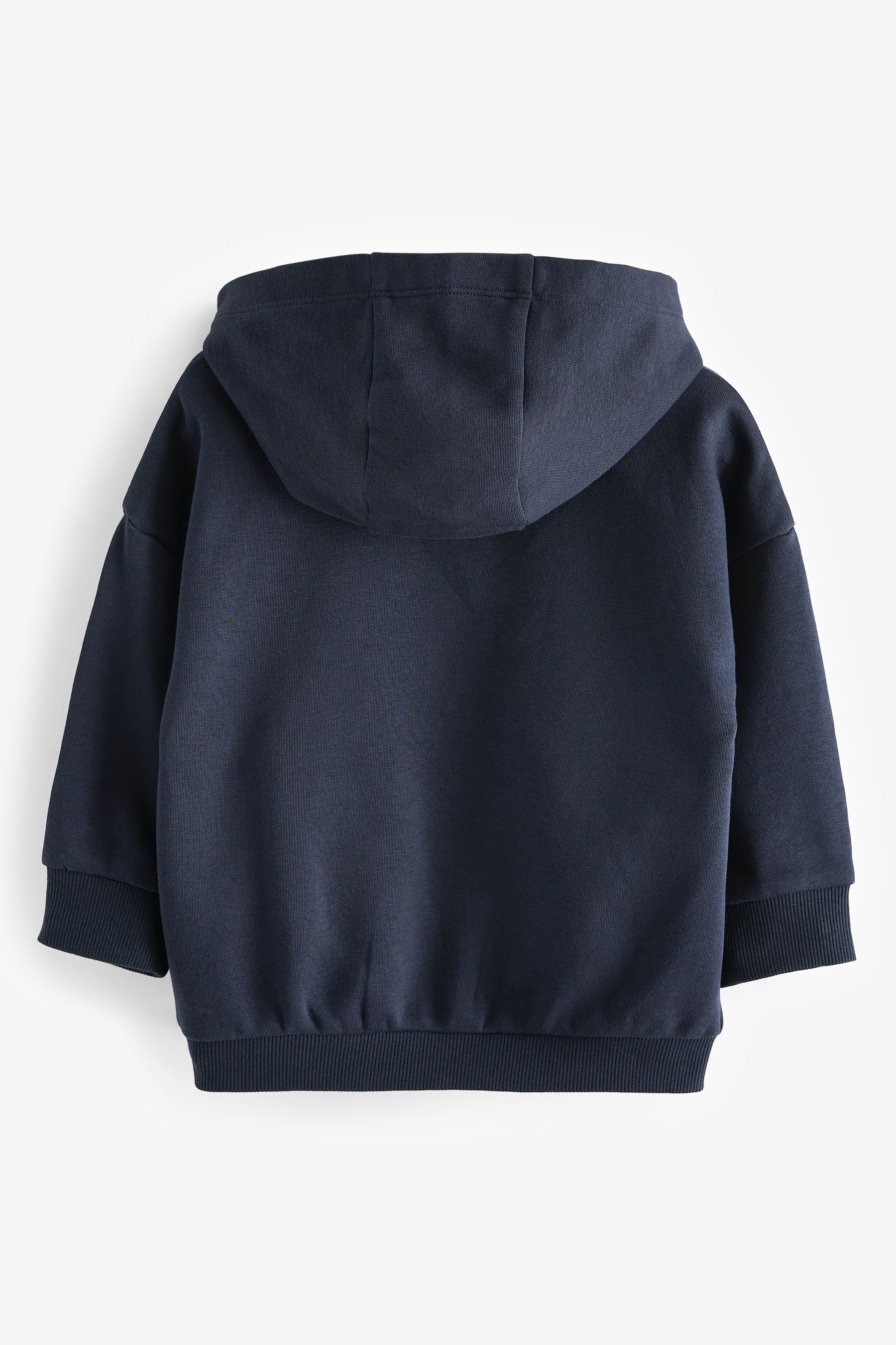 Navy Blue Zip Through Hoodie (3mths-7yrs)