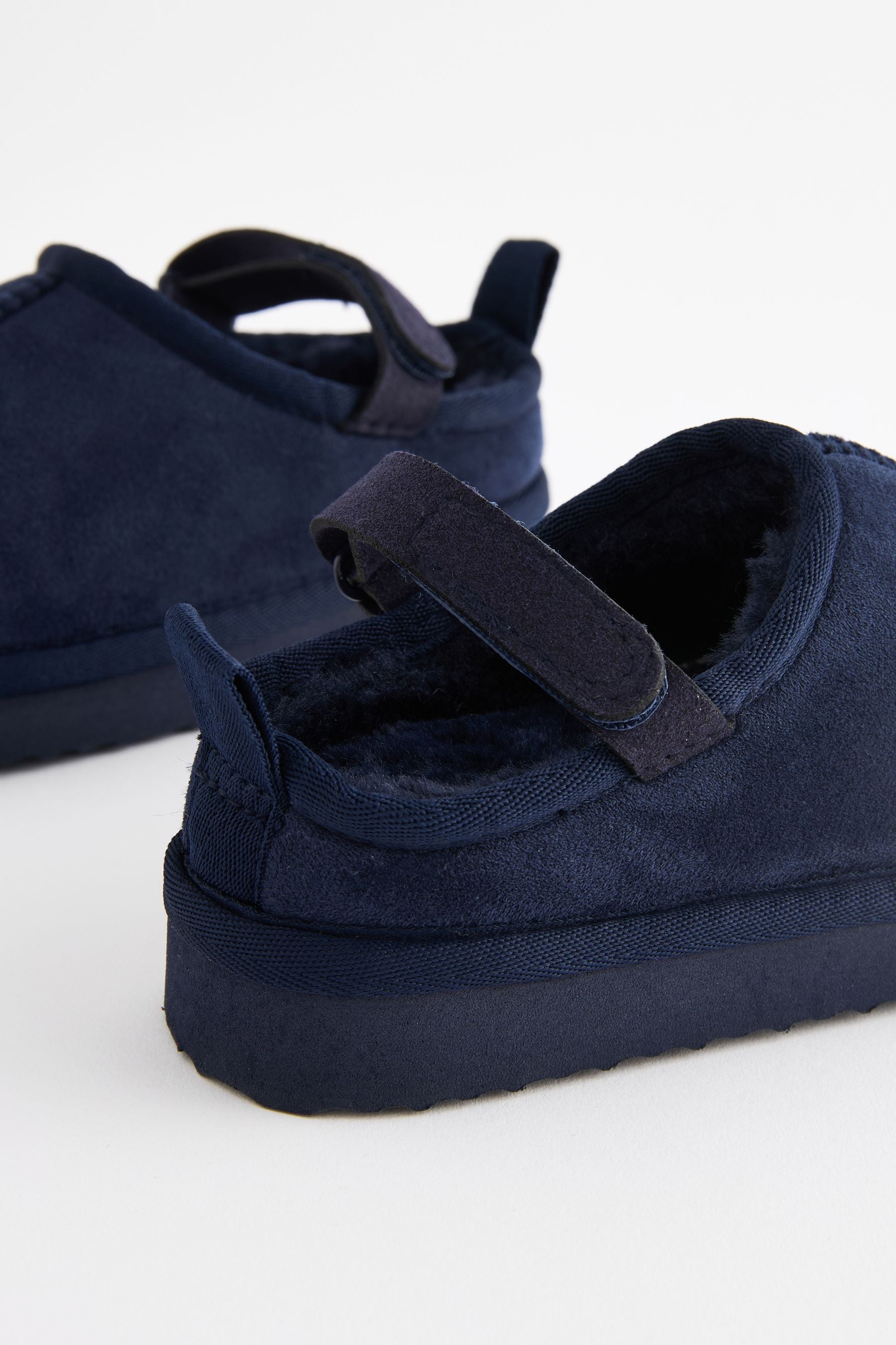 Navy Blue Cosy Slipper Mules