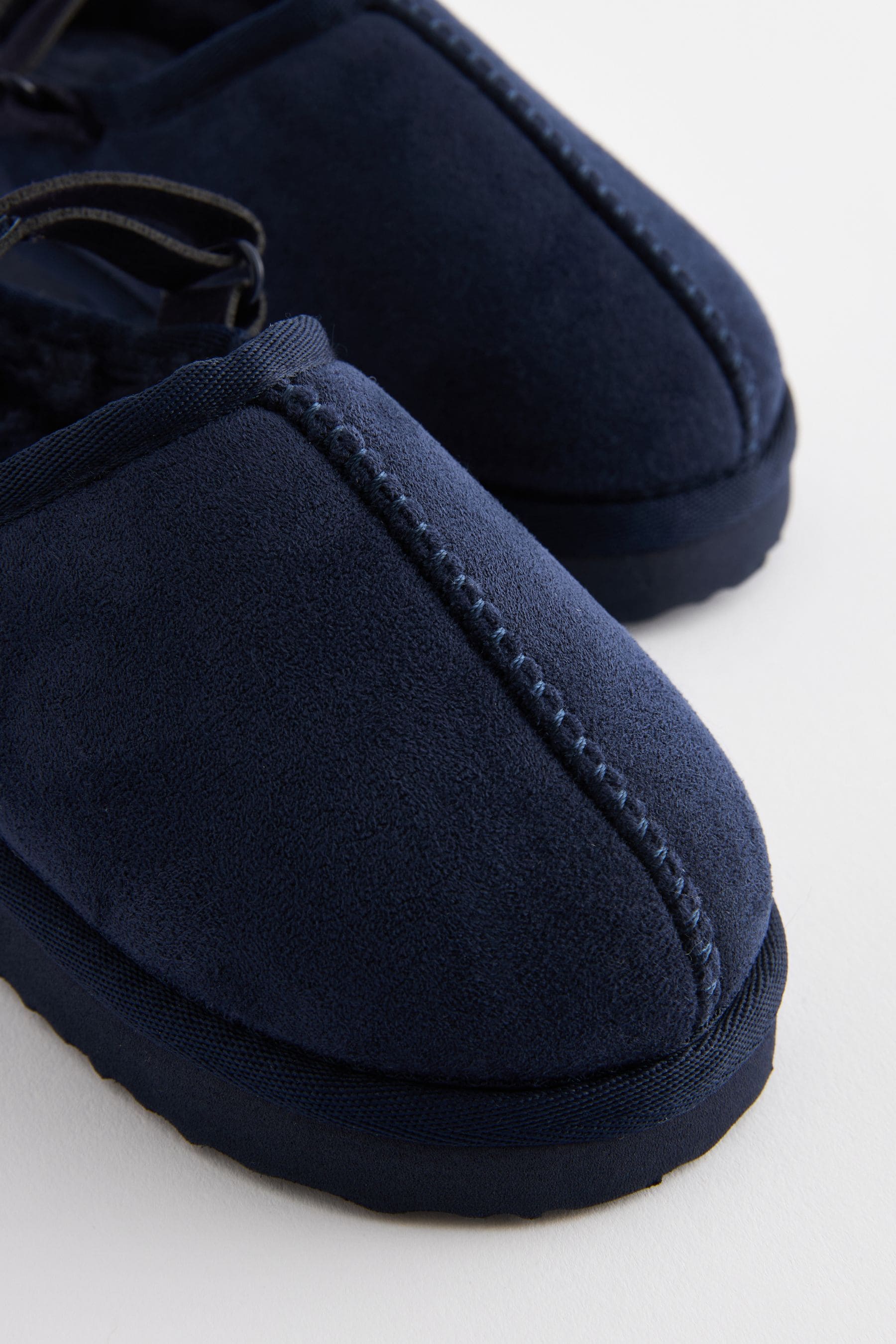 Navy Blue Cosy Slipper Mules