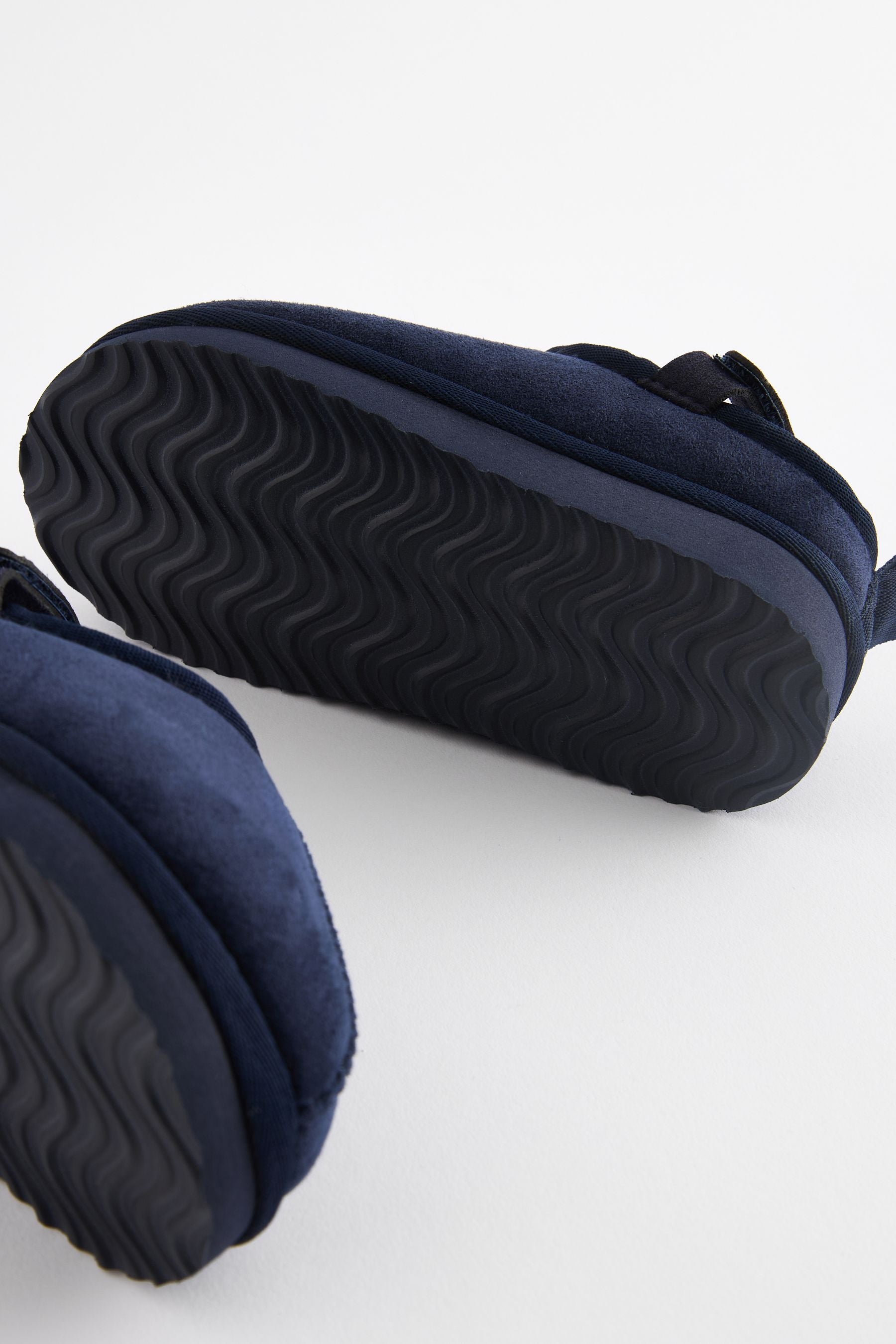 Navy Blue Cosy Slipper Mules