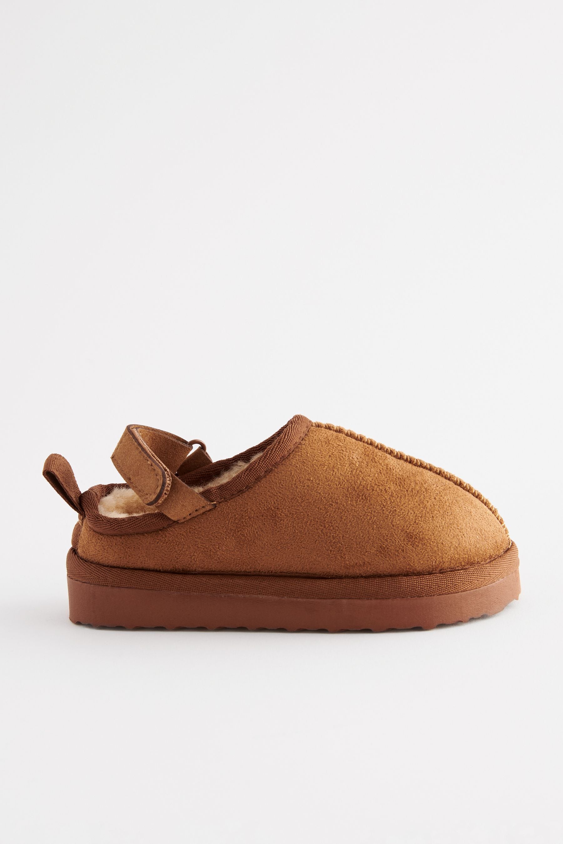 Tan Brown Cosy Slipper Mules