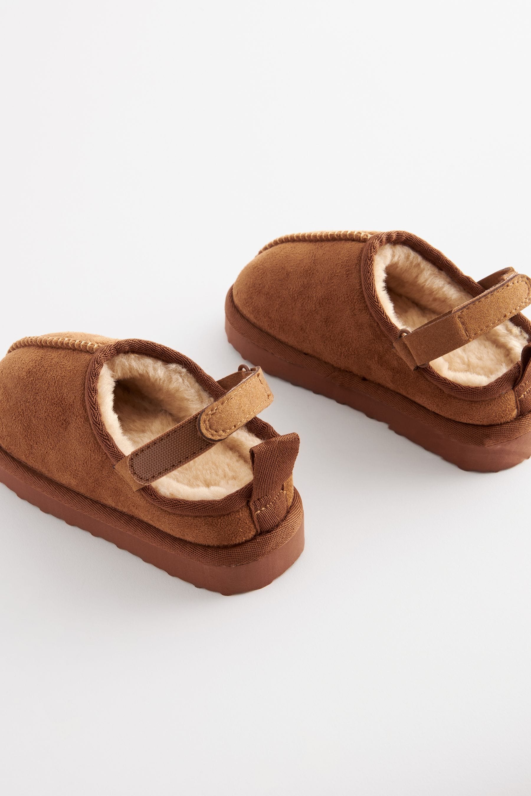 Tan Brown Cosy Slipper Mules