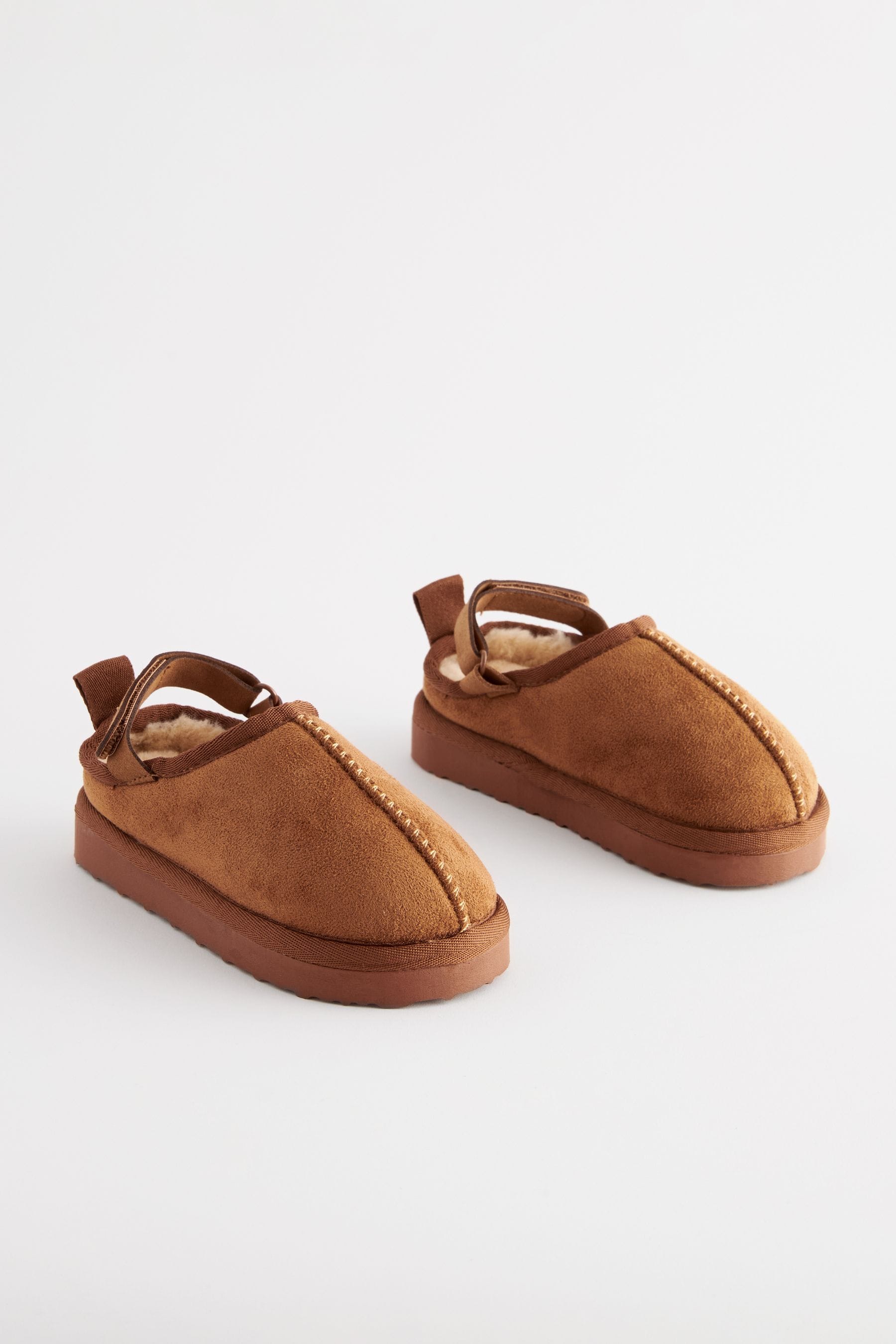 Tan Brown Cosy Slipper Mules