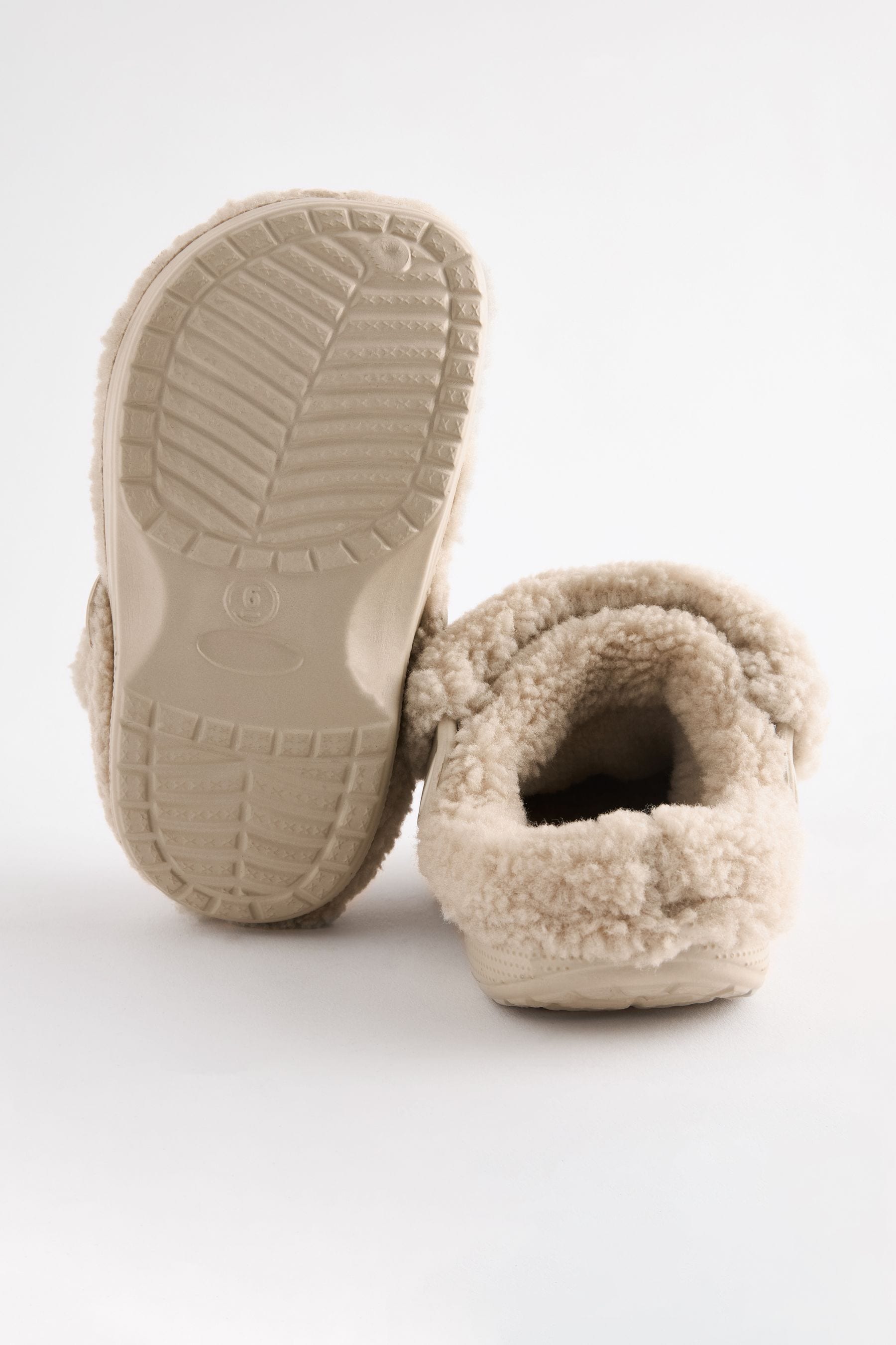 Neutral Bear Lined Clog Slippers