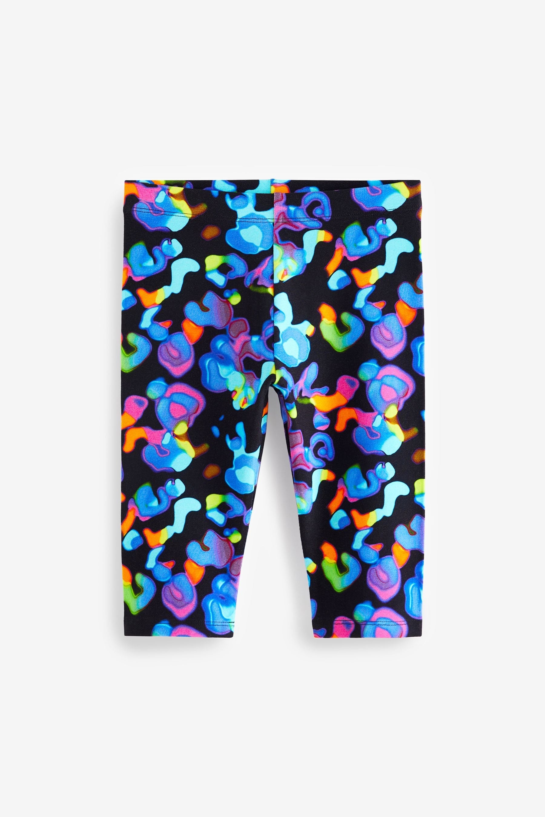 Black/ Pink/ Blue/ Animal Print Cropped Leggings 4 Pack (3-16yrs)