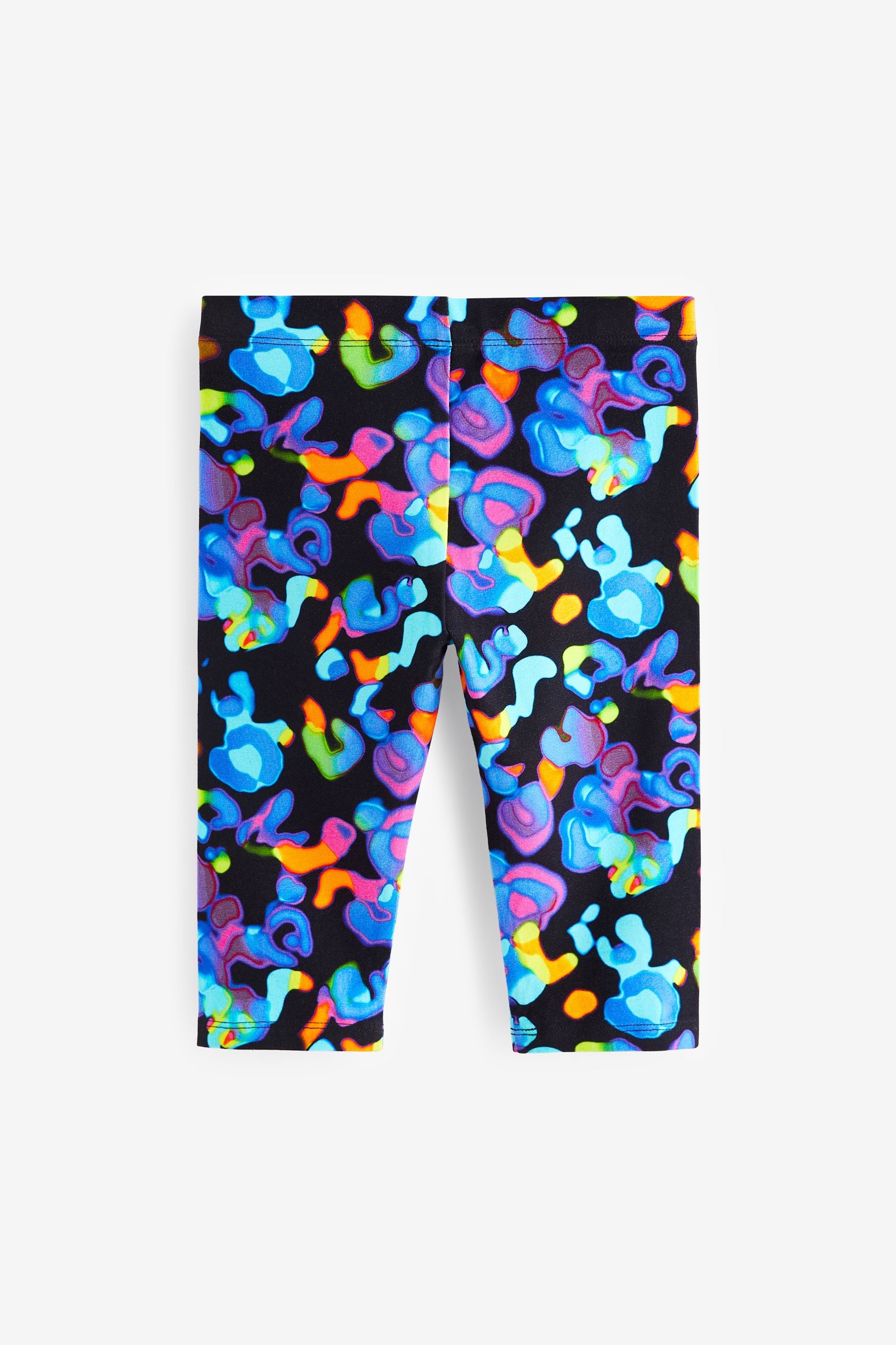 Black/ Pink/ Blue/ Animal Print Cropped Leggings 4 Pack (3-16yrs)