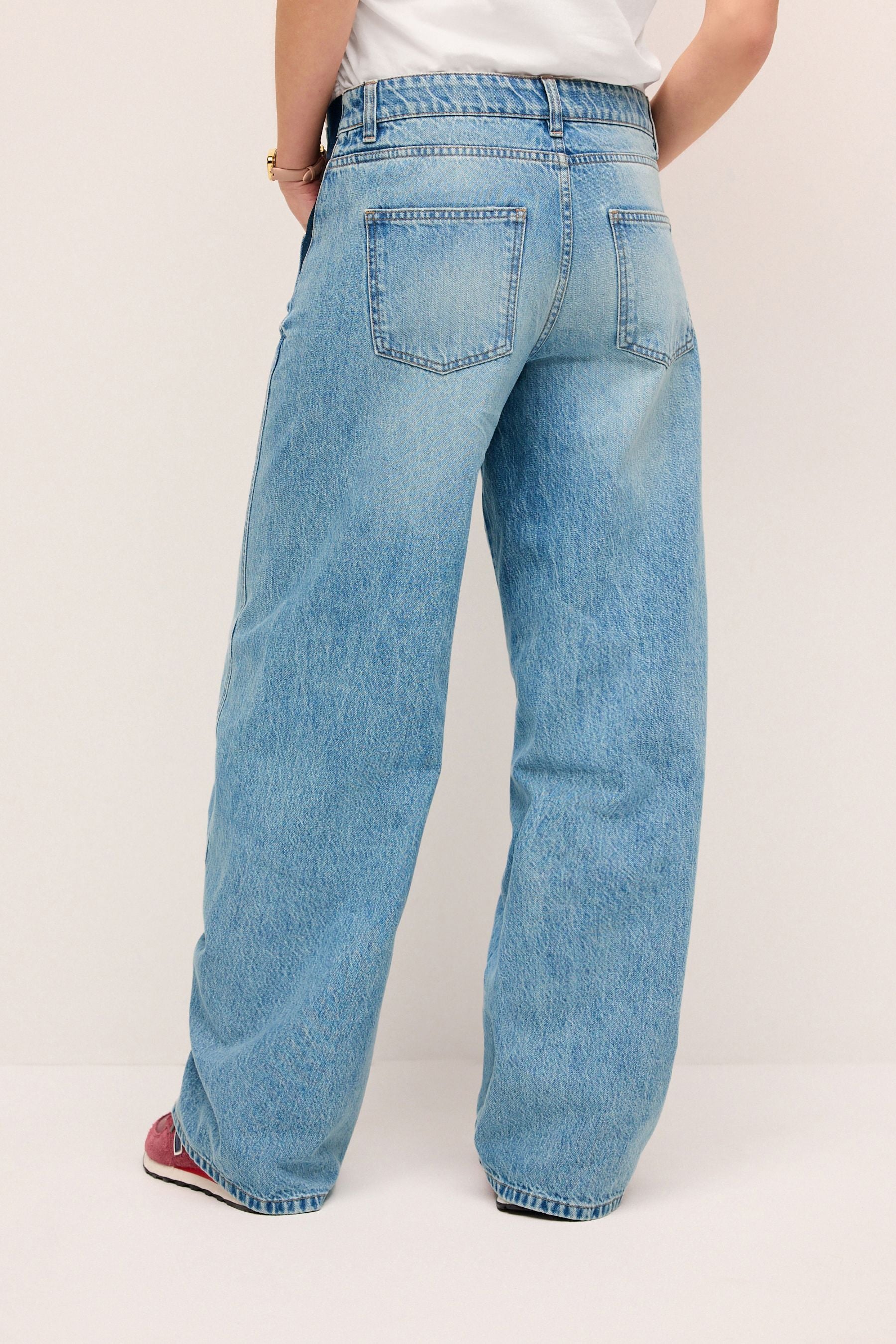 Bleach Denim Maternity Wide Leg Jeans