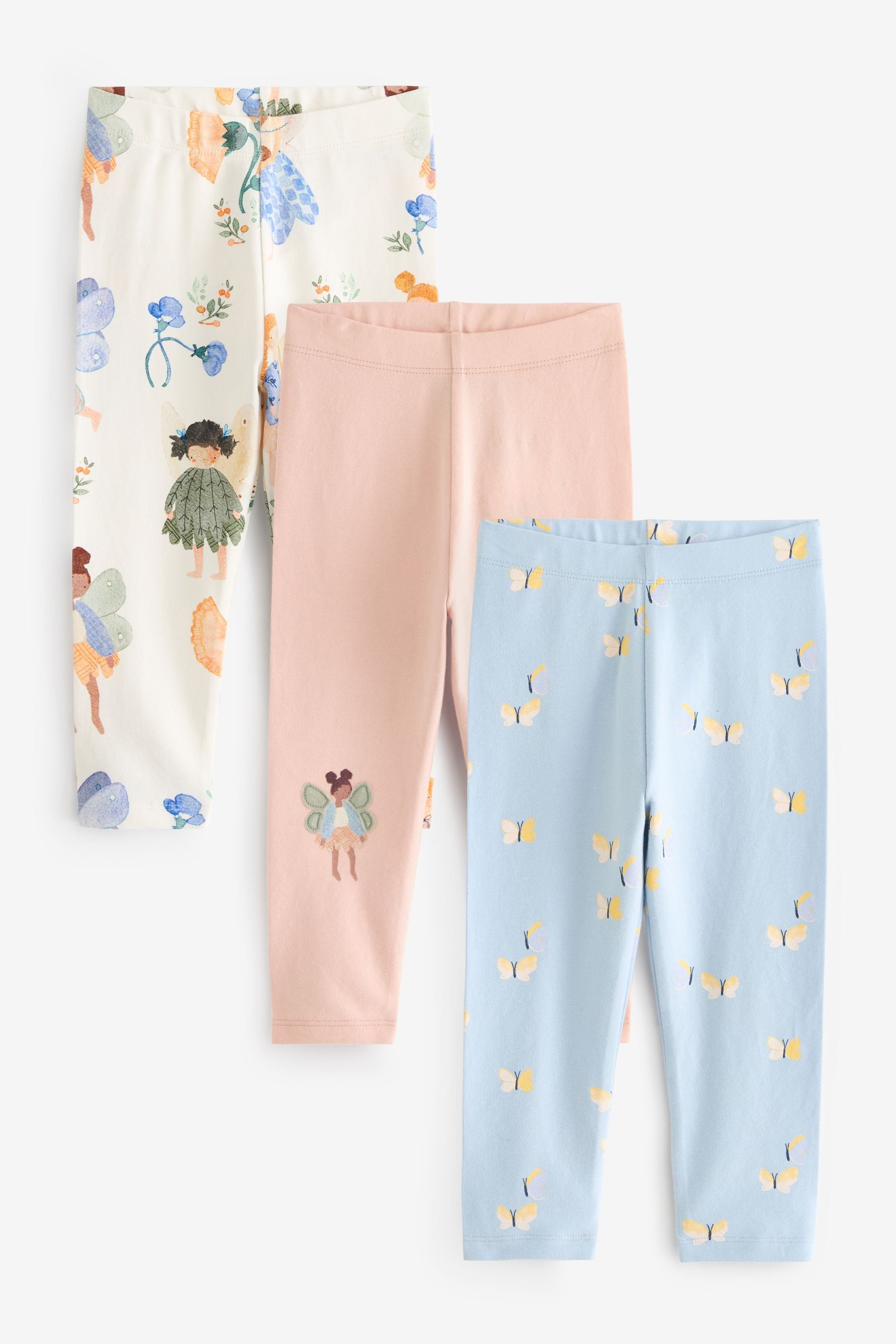 Pink Fairy Leggings 3 Pack (3mths-7yrs)