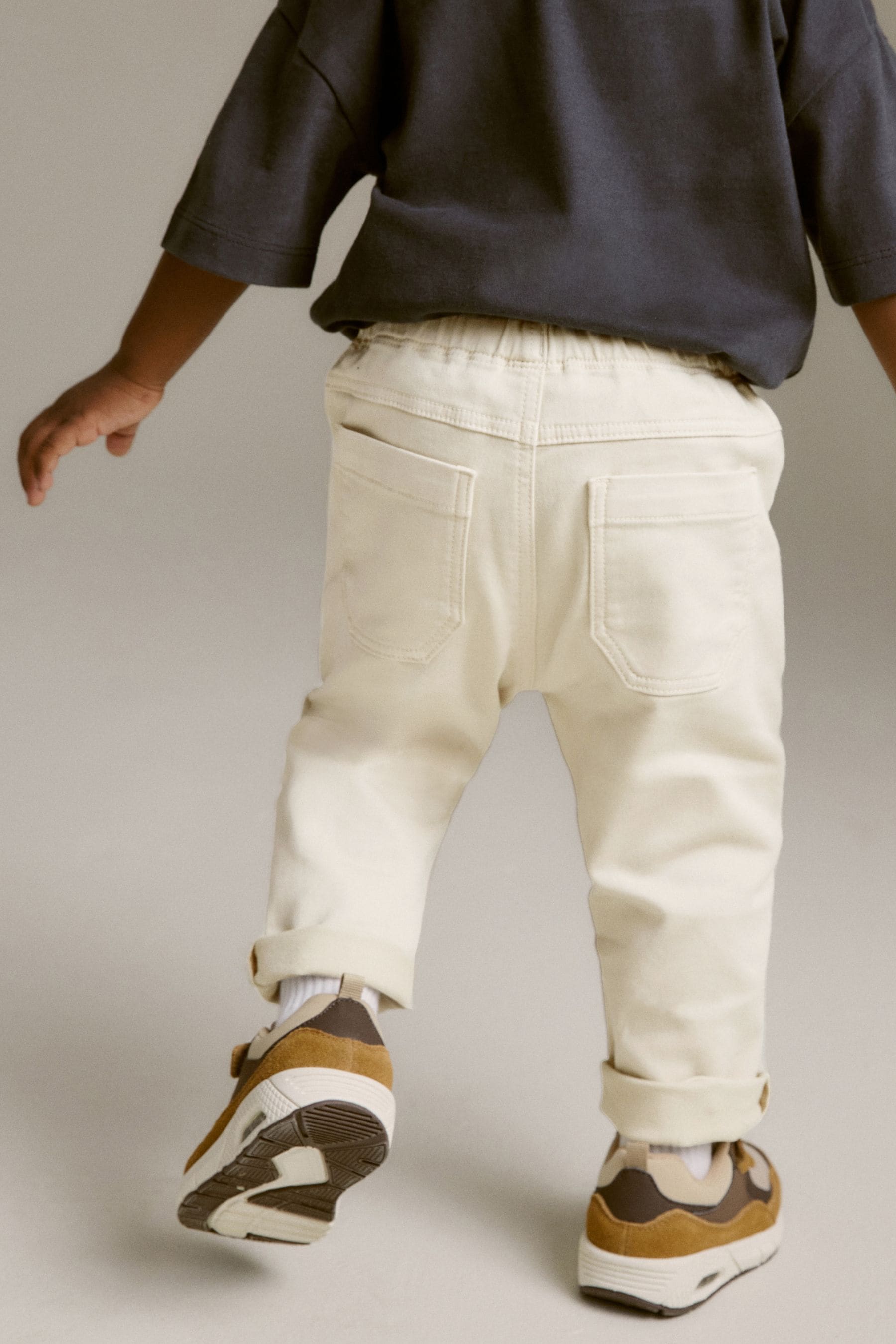 Ecru Cream Super Soft Pull-On Jeans With Stretch (3mths-7yrs)