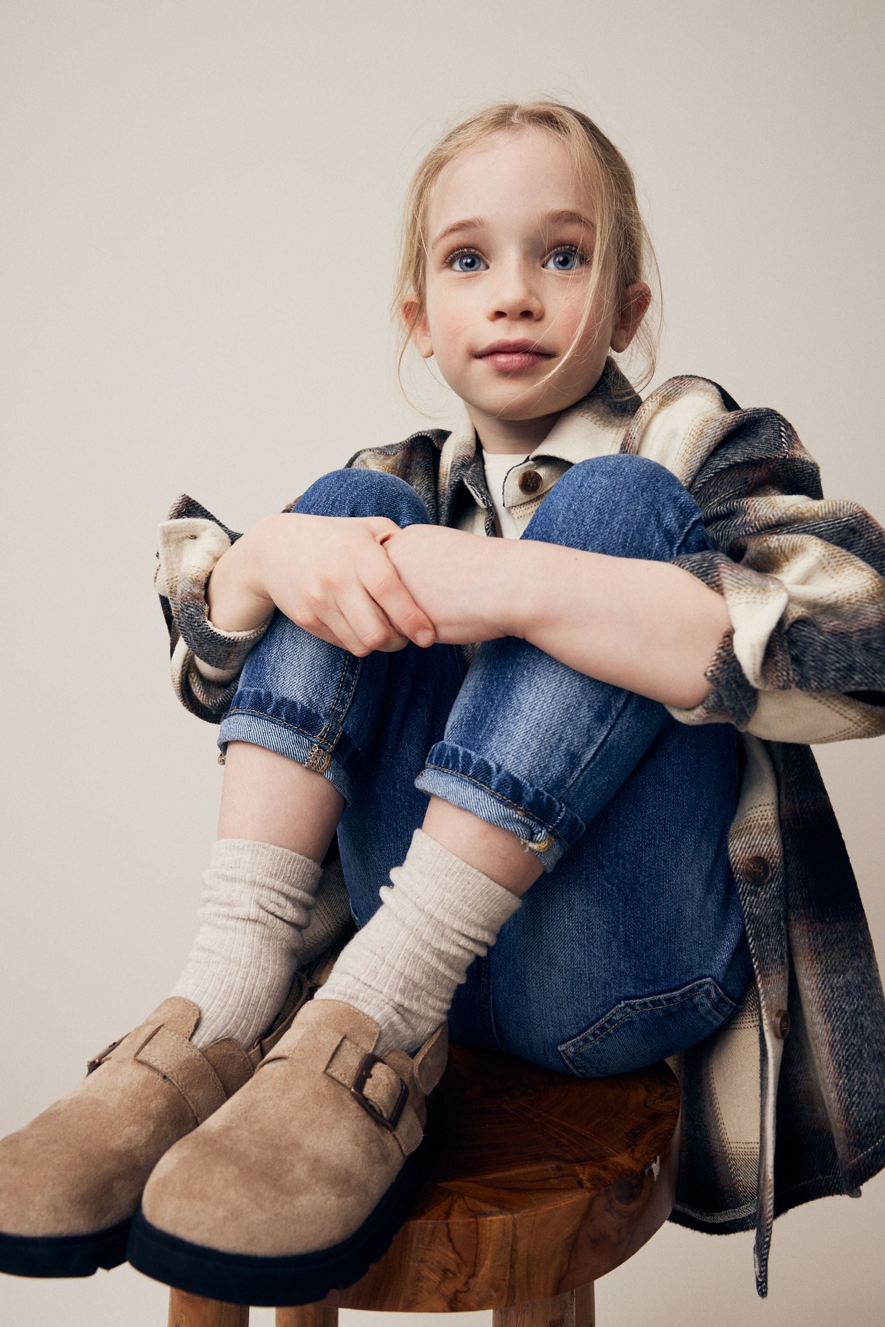 Neutral Brown Chunky Clogs