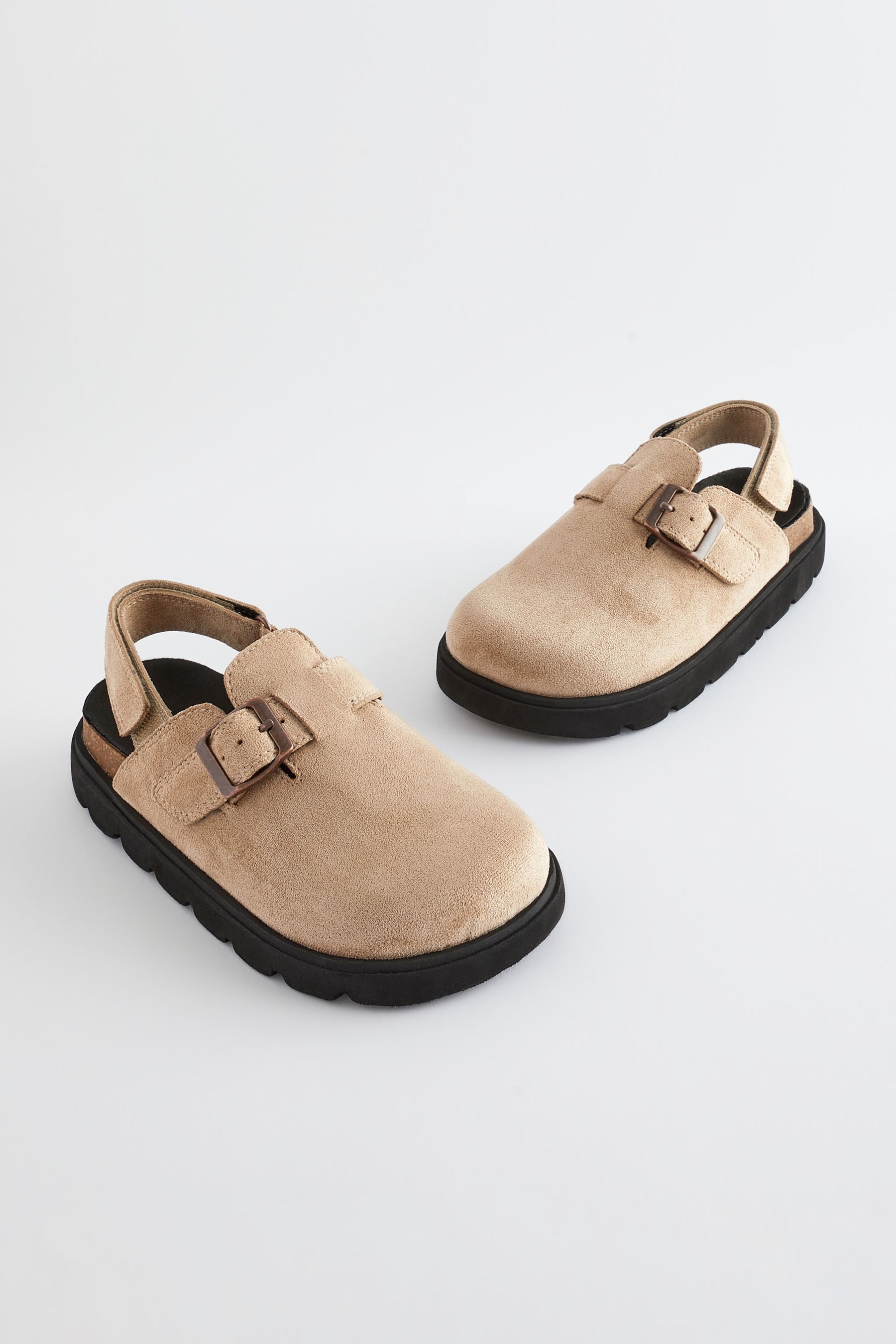 Neutral Brown Chunky Clogs