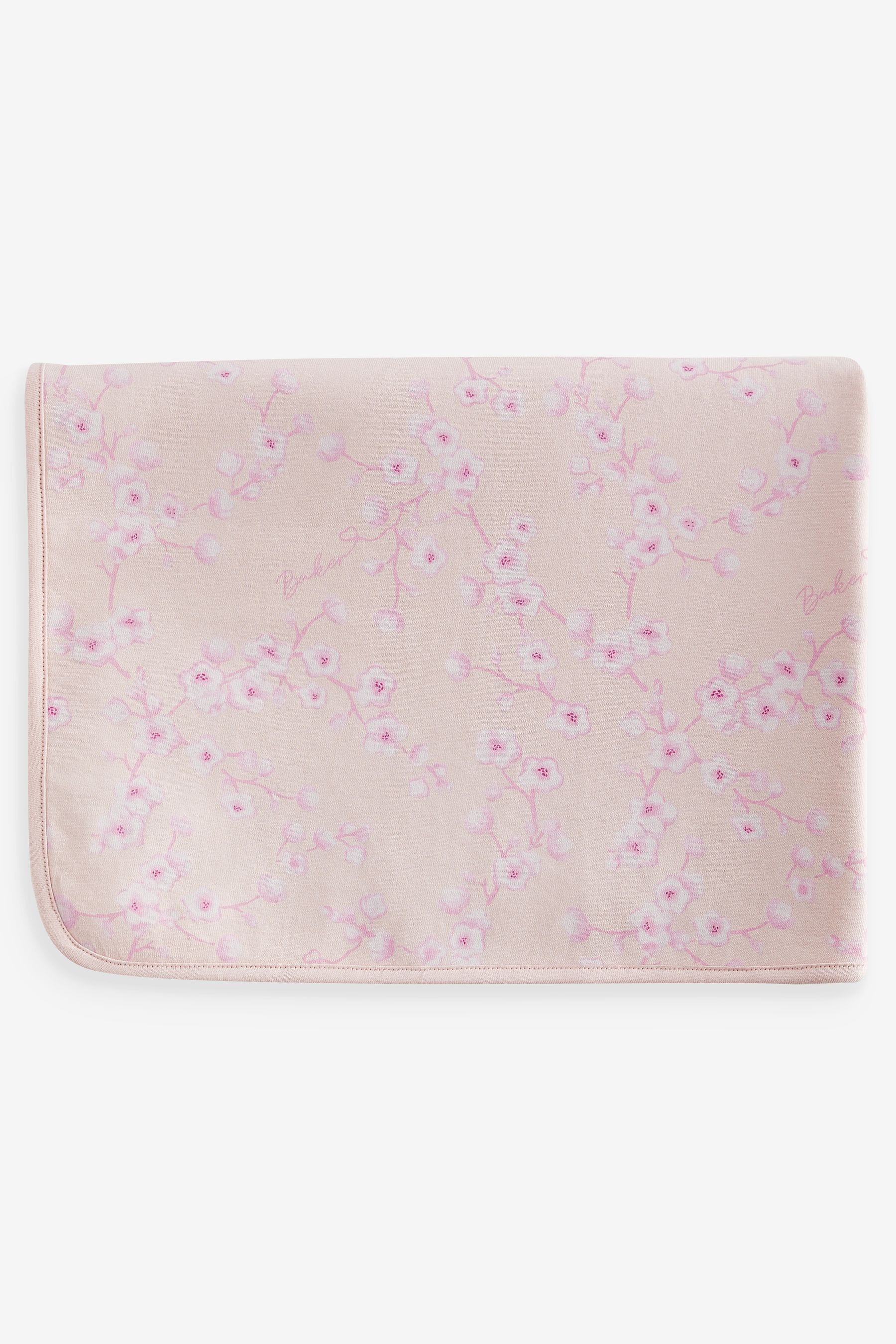 Baker by Ted Baker Pink Blossom 100% Cotton Blanket