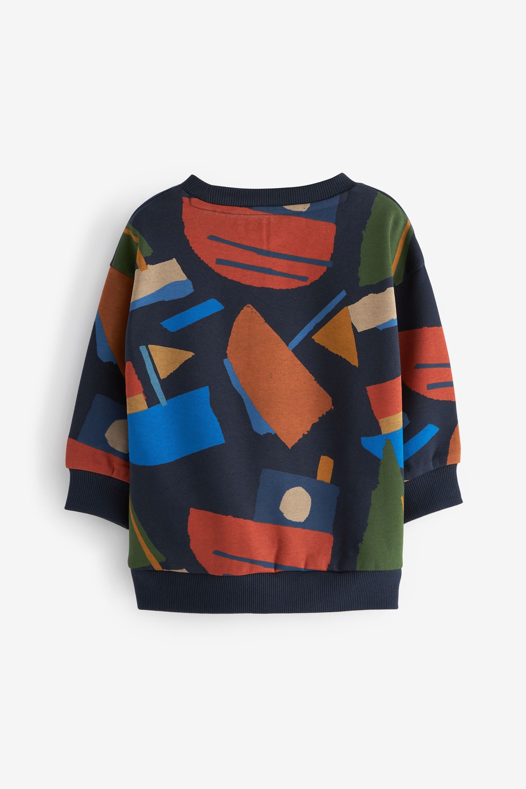 Multi Long Sleeve Boat Printed Crew Neck Sweatshirt (3mths-7yrs)