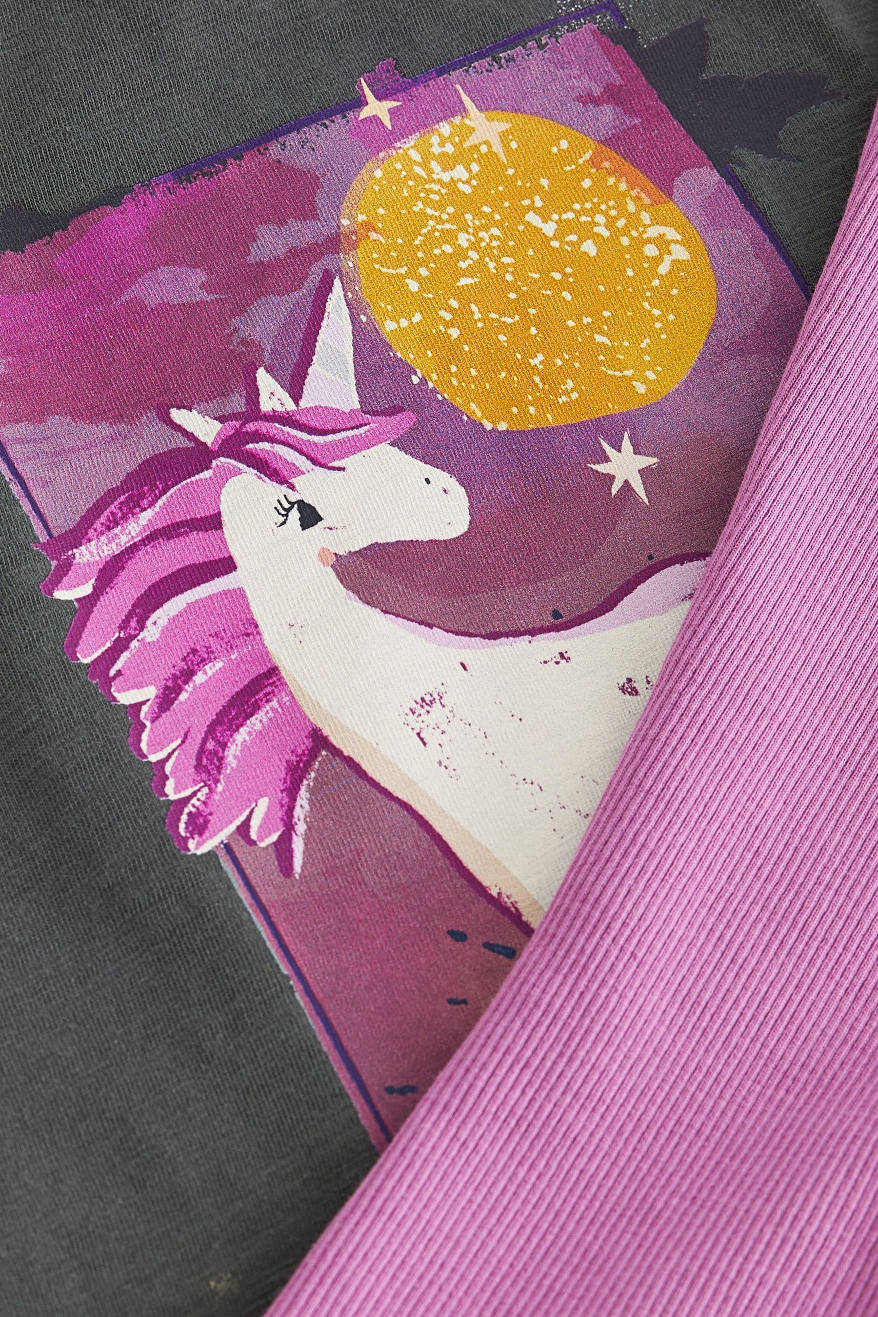 Purple Unicorn Flare Legging & Top Set (3mths-7yrs)