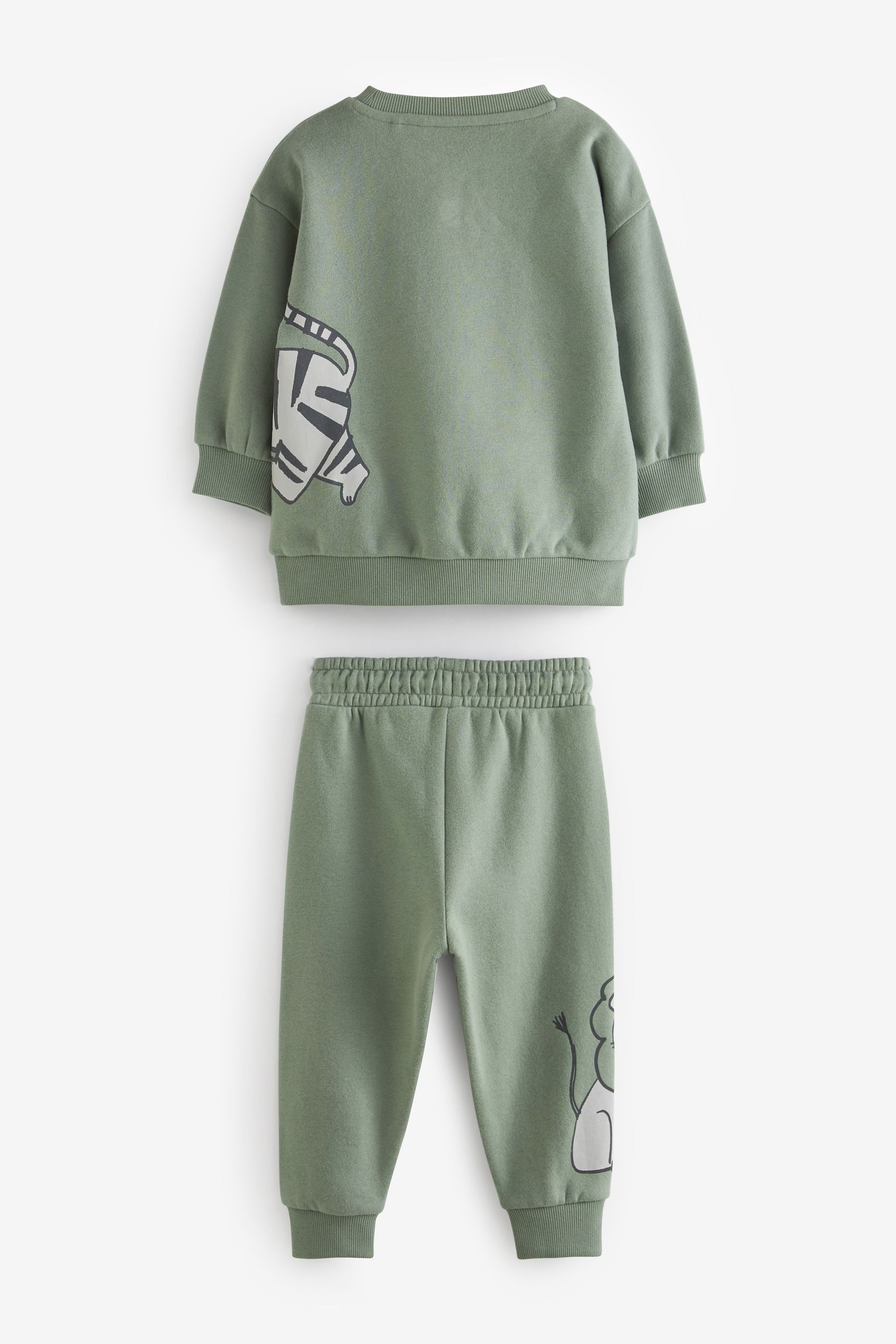 Mineral Blue Animal Character Sweatshirt and Jogger Set (3mths-7yrs)