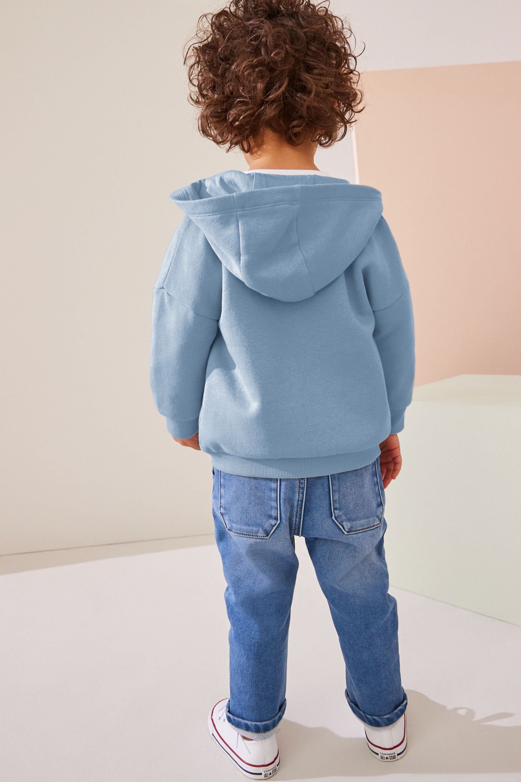 Blue Zip Through Hoodie (3mths-7yrs)