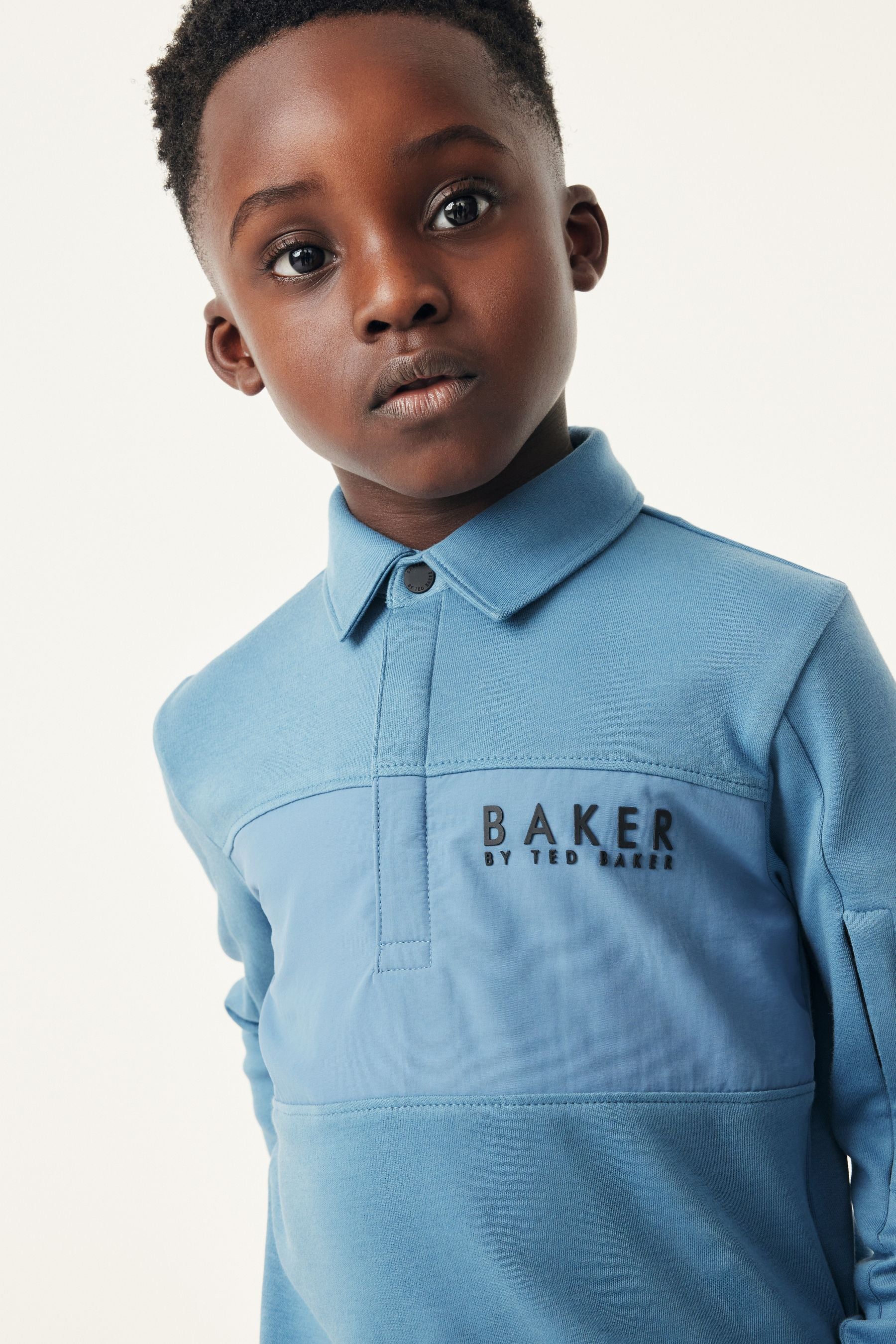 Baker by Ted Baker Long Sleeve Panel Polo Shirt