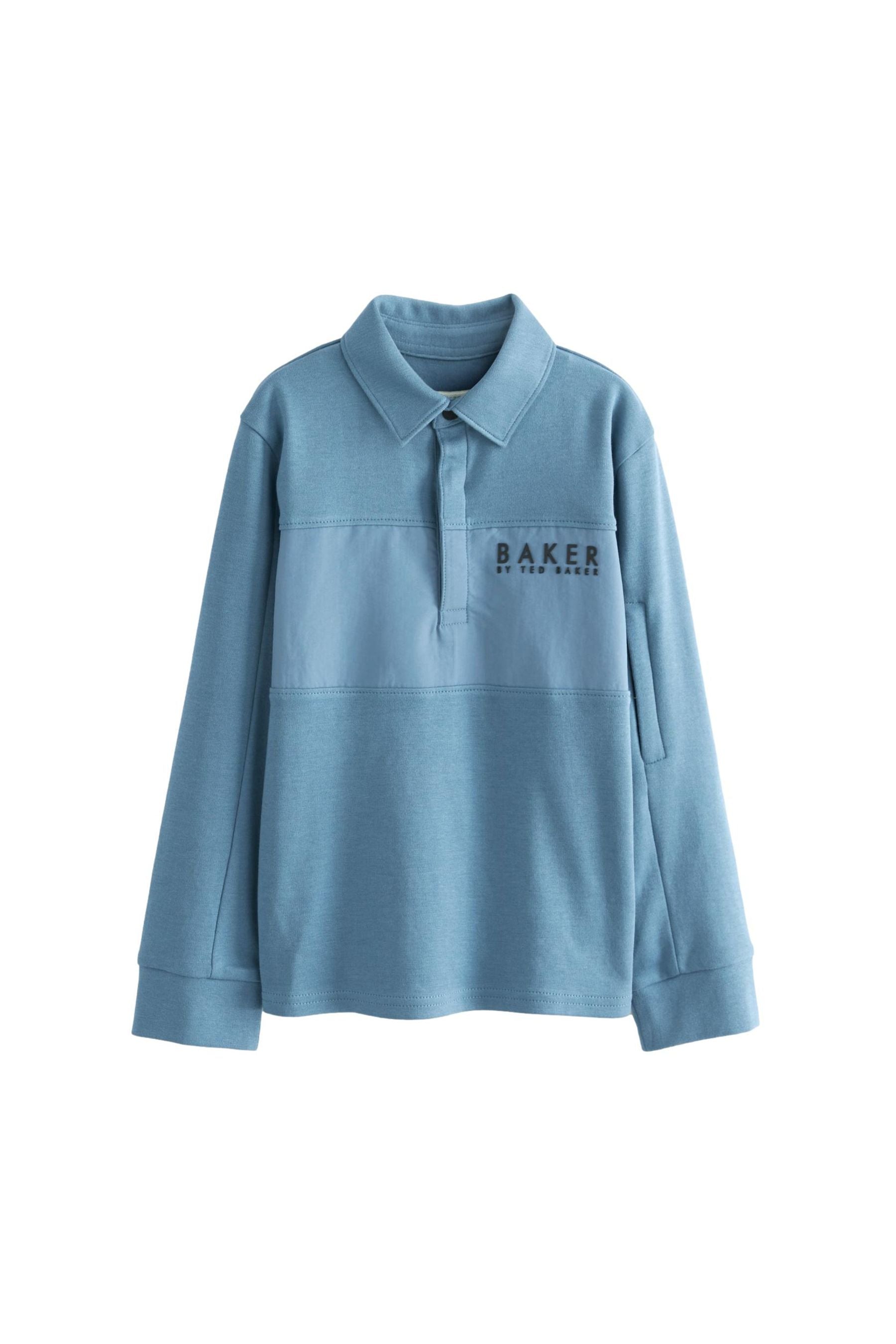 Baker by Ted Baker Long Sleeve Panel Polo Shirt