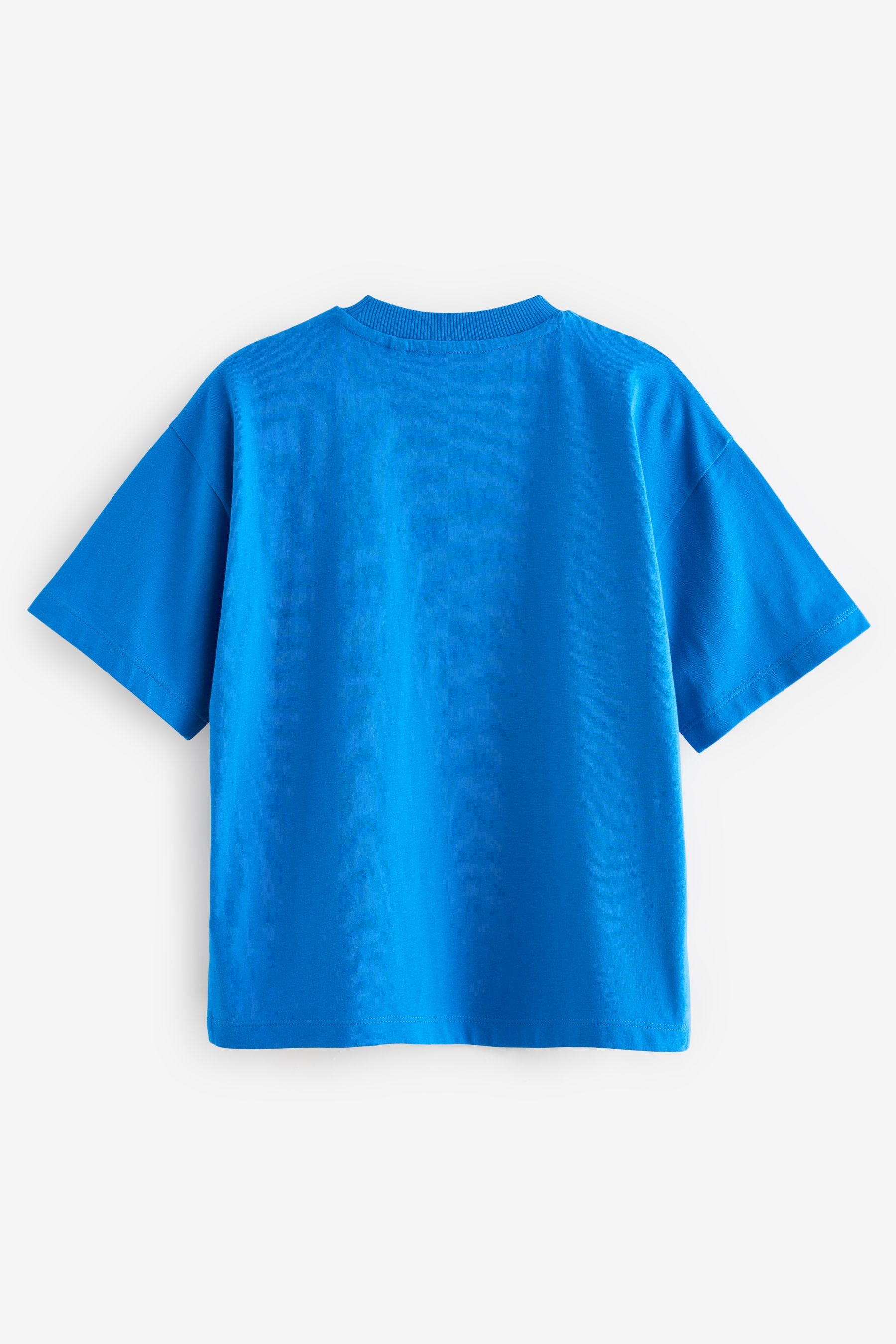 Bright Blue Skating Dino Relaxed Fit Short Sleeve Graphic T-Shirt (3-16yrs)