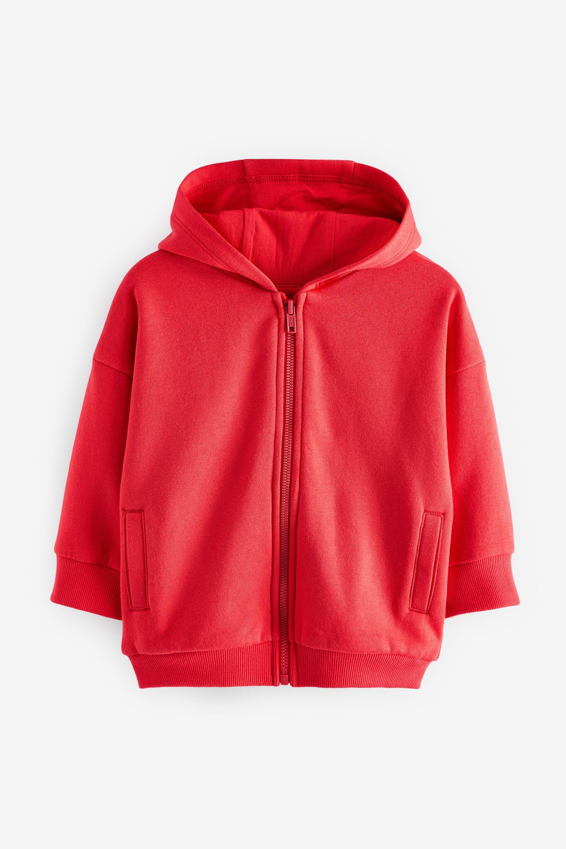 Coral Pink Zip Through Hoodie (3mths-7yrs)