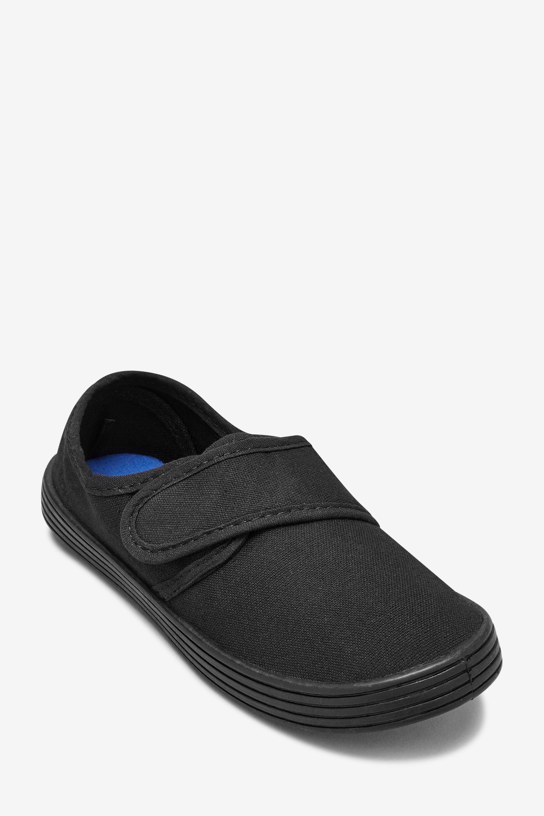 Black Standard Fit (F) Plimsolls School Shoes