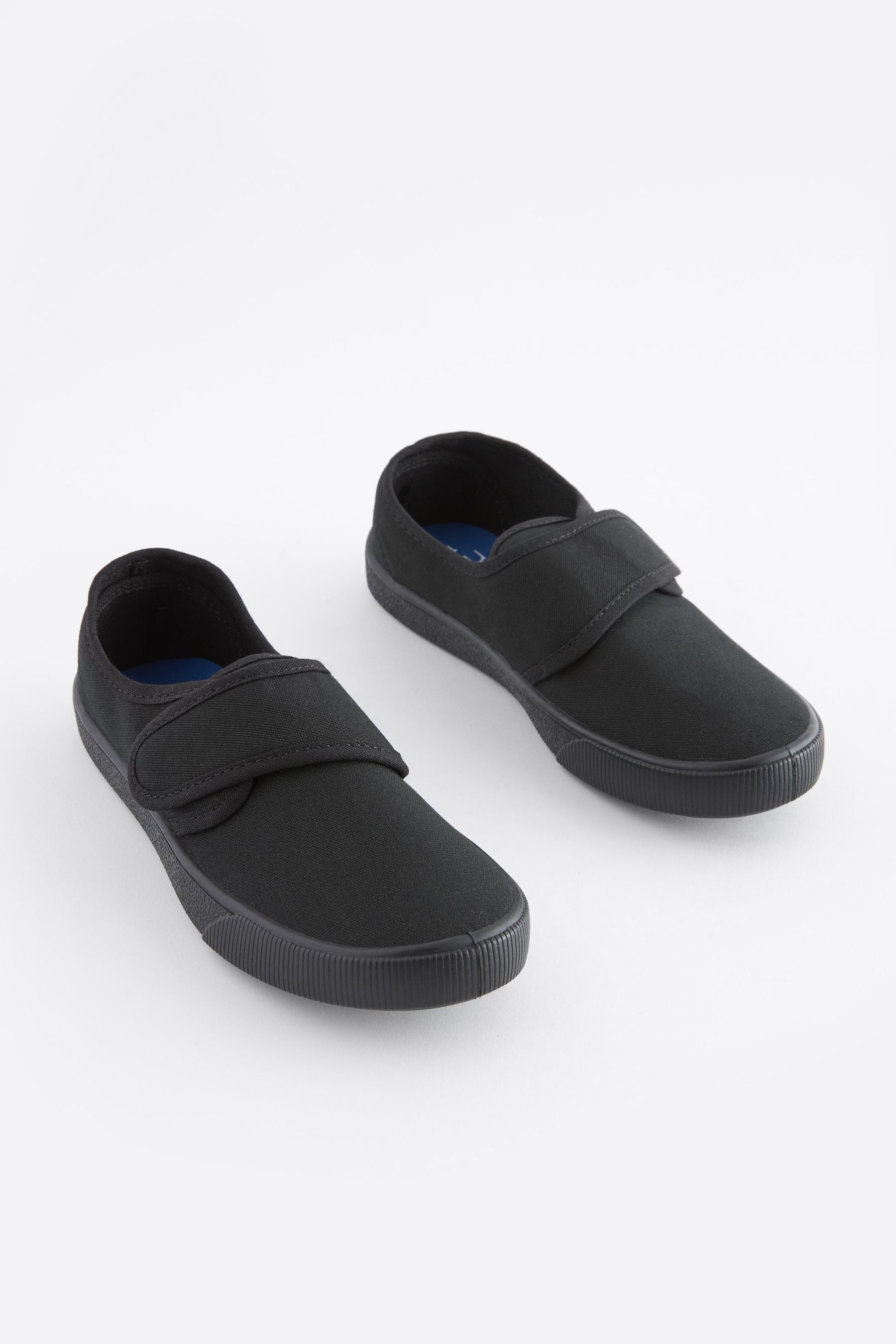 Black Standard Fit (F) Plimsolls School Shoes