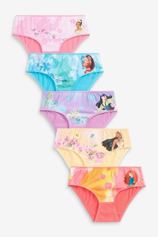 Multi Brights 5 Pack Disney™ Princess Briefs (1.5-8yrs)