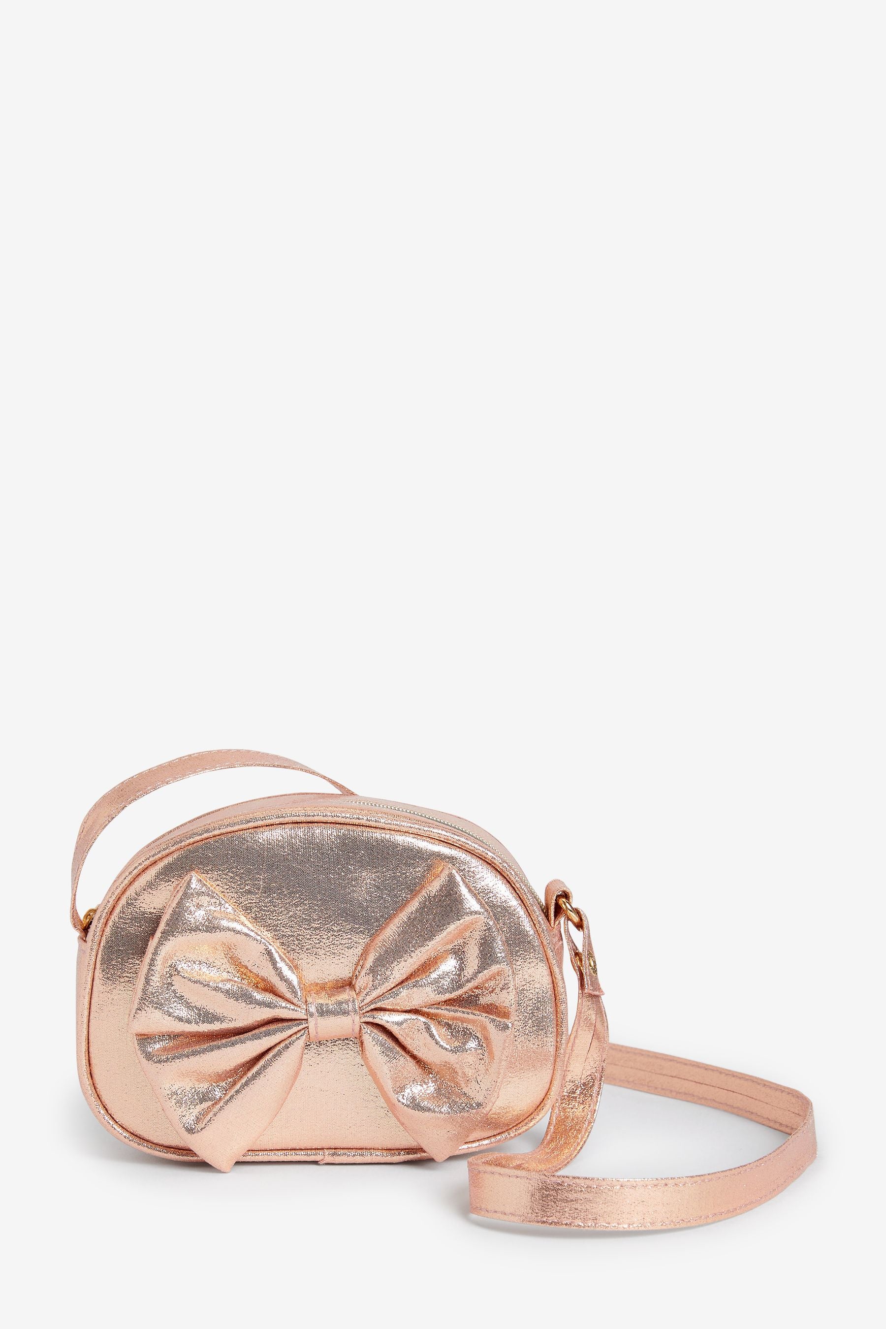 Rose Gold Bow Cross-Body Bag