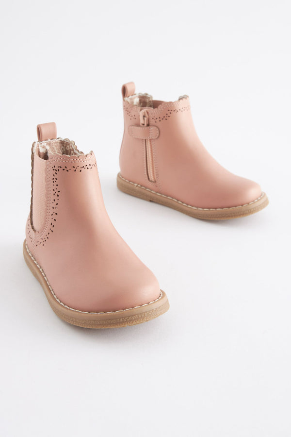 Pink Chelsea Ankle Boots