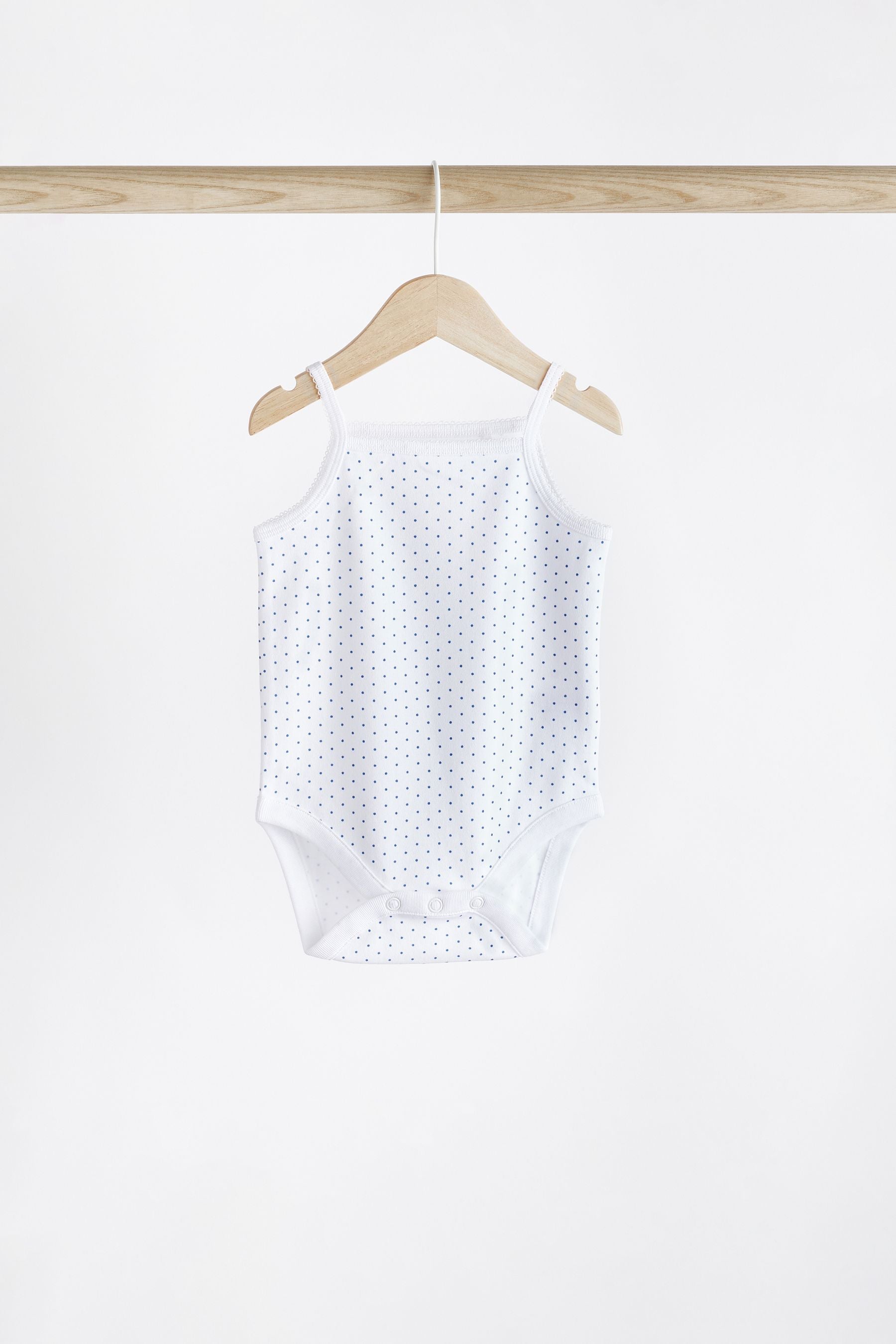 Red/White Baby Strappy Vest Bodysuits 5 Pack