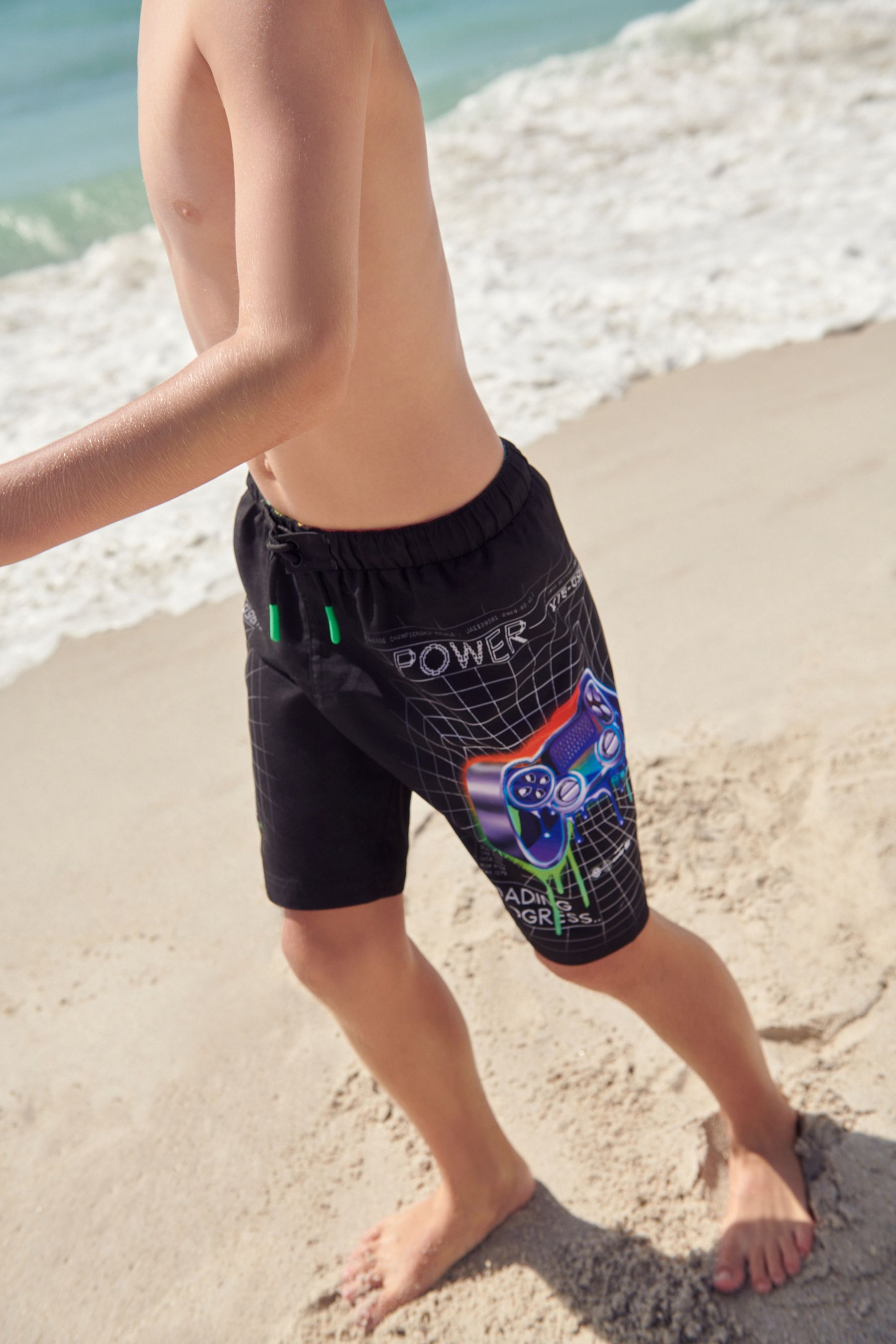 Black Board Swim Shorts (3-16yrs)