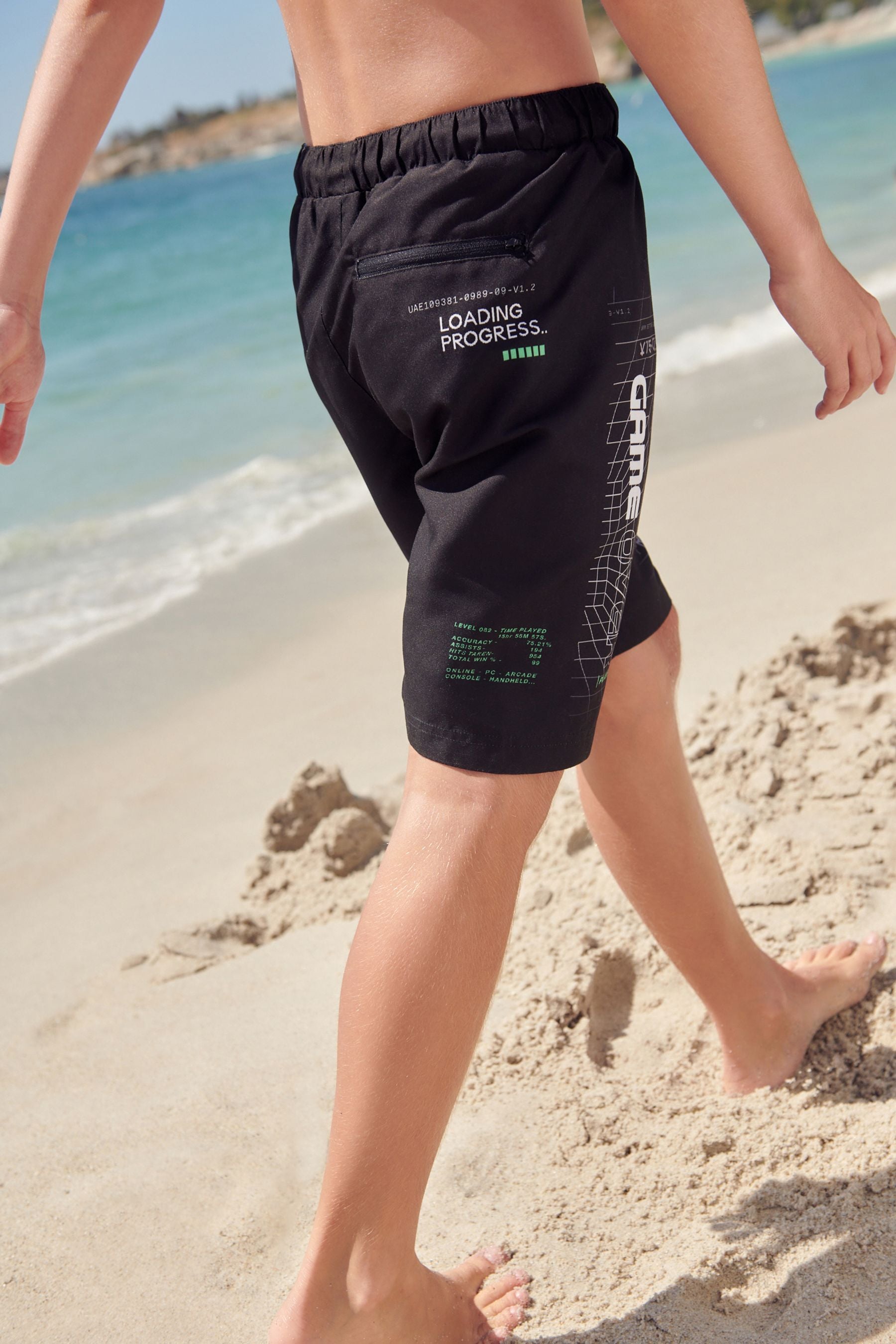 Black Board Swim Shorts (3-16yrs)